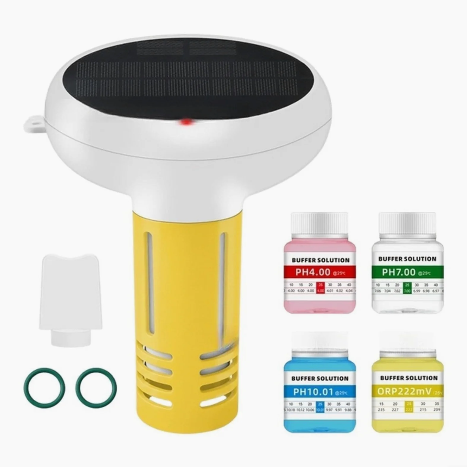 Monitor inteligente de calidad del agua 7 en 1 para Tuya, probador digital de temperatura de conductividad ORP de pH para piscina, spa de agua salada, control de aplicación en tiempo real (A)