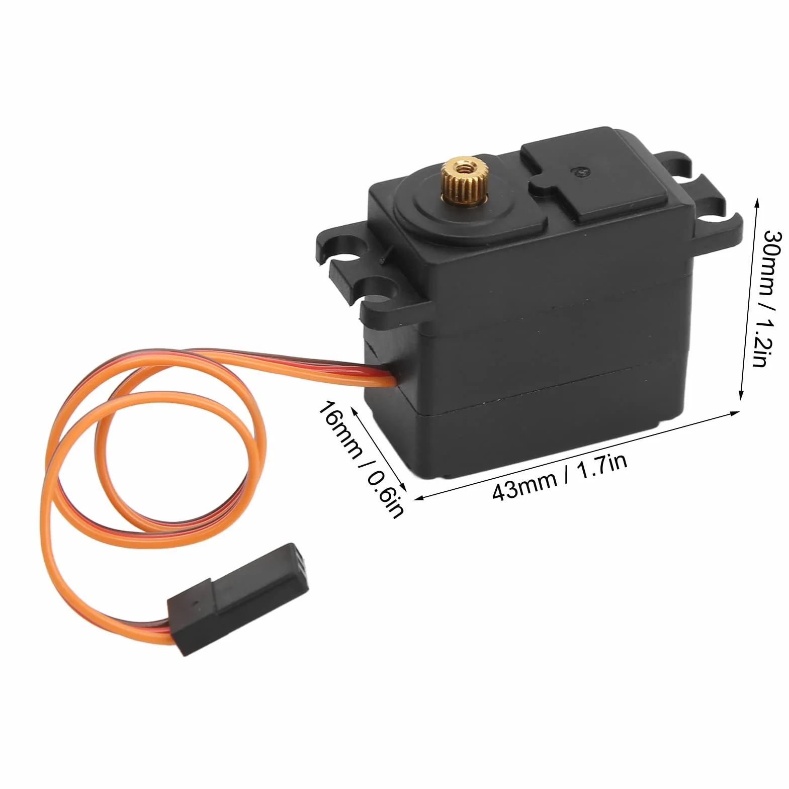 RC Servo Waterproof Gear 2.2 Kg 4.8V-6V para Autos 1/12 1/16 Compatible Axial HSP HPI ZD Racing