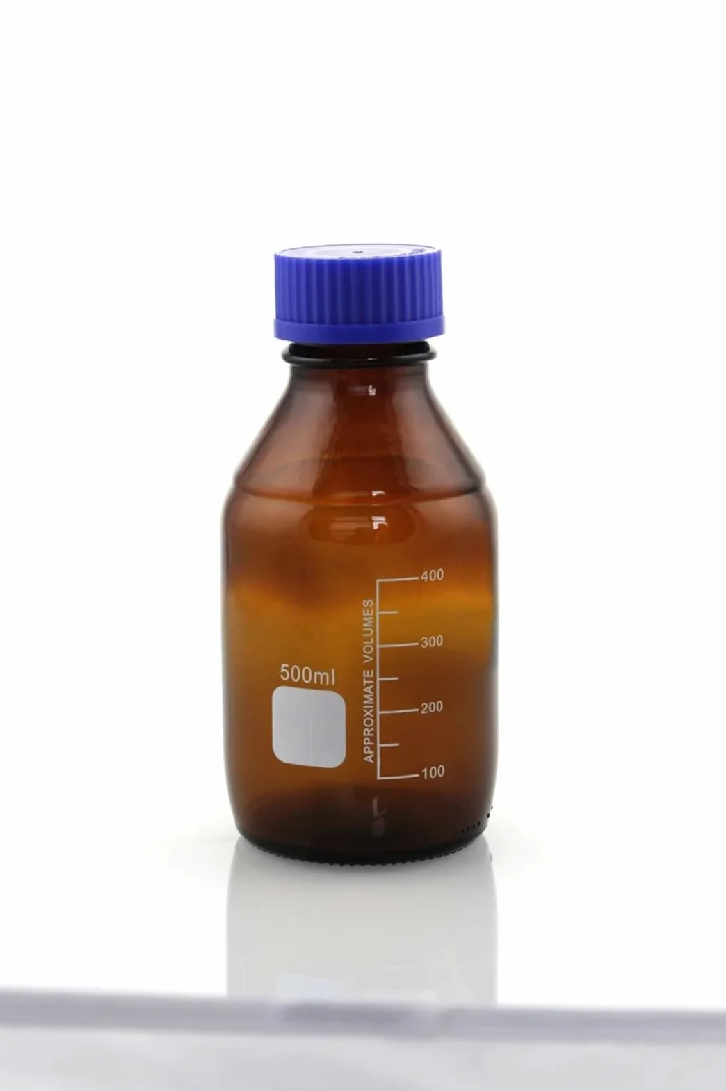 Frasco de vidrio marrón for reactivos y muestras de laboratorio con tapón de rosca, 50-1000 ml (paquete de 9)(1000mL Brown 1pc)