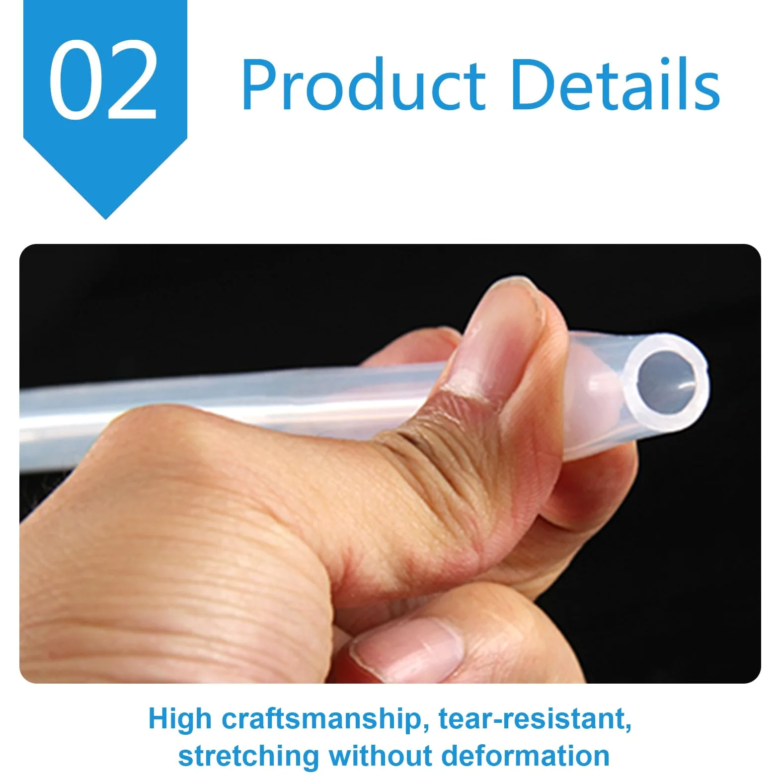 Tubo de silicona transparente OD20mm ID15mm Longitud 10 metros