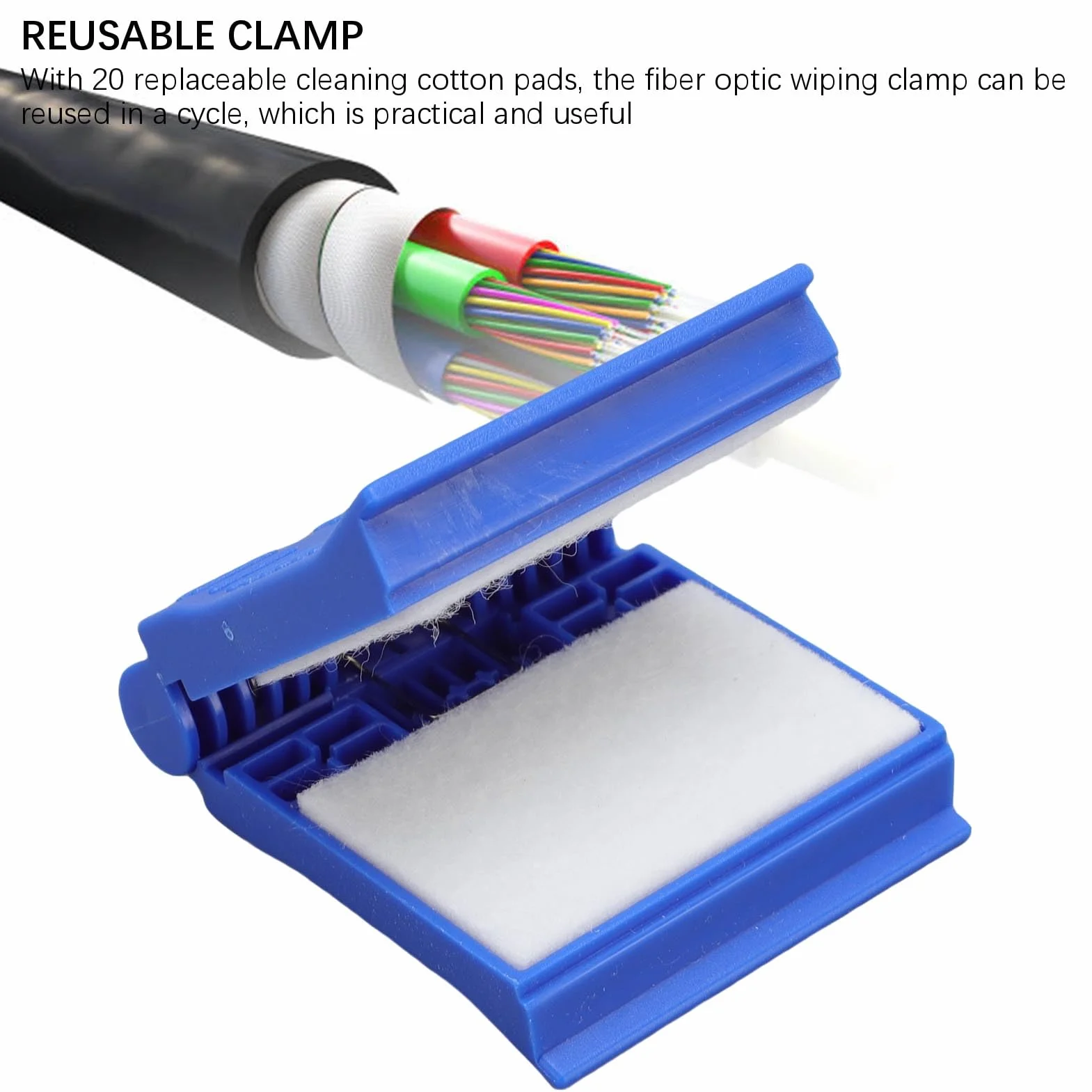 Topiky 2 Herramientas de Limpieza del Kit de Limpiador de Fibra con Toallitas de 20 Piezas, Kit de Limpieza de Fibra óptica Herramientas de FTTH FITTHE, Caja de de de Limpiador de