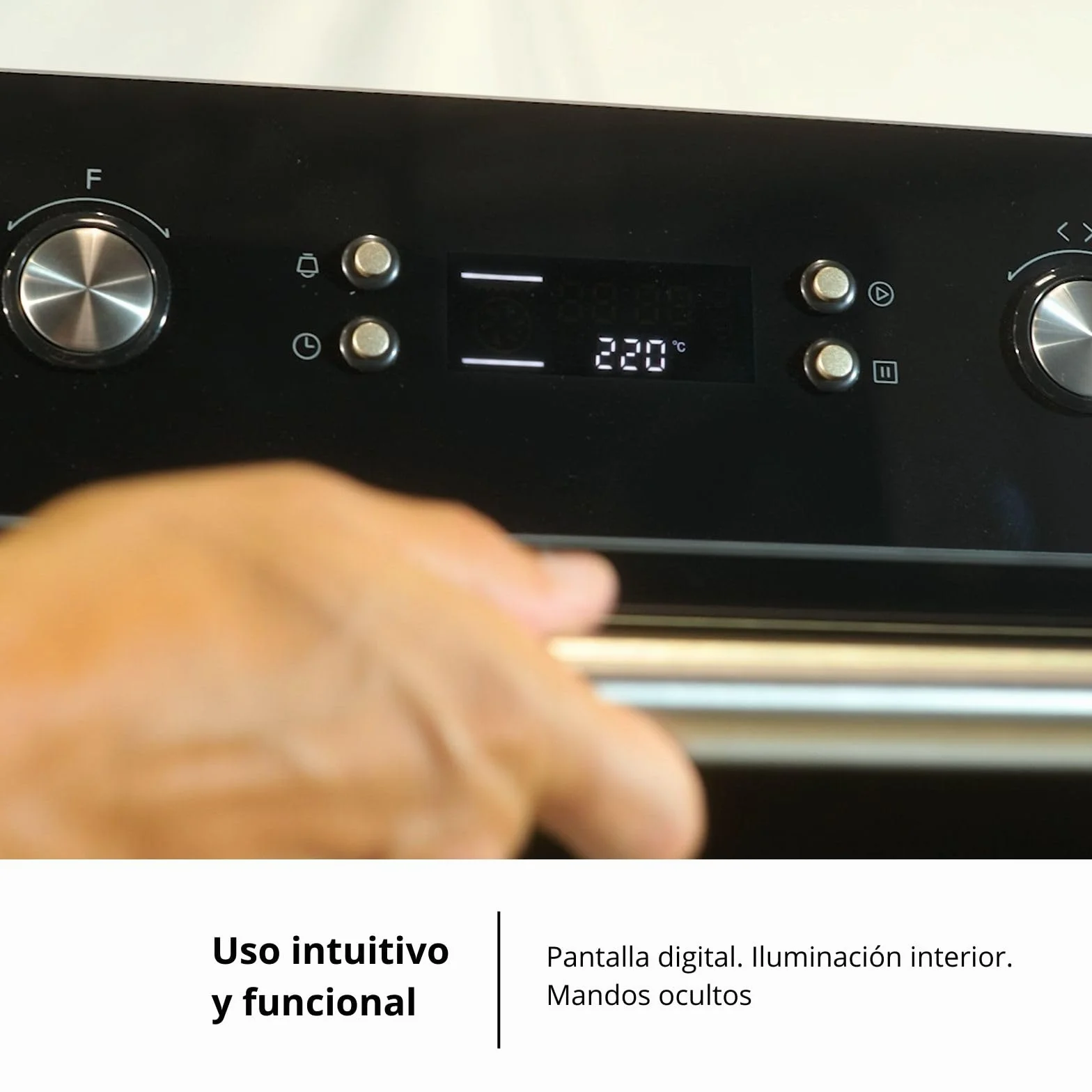 Corberó Horno Pirolítico Multifunción 65L 3200W 8 Programas Cristal Negro