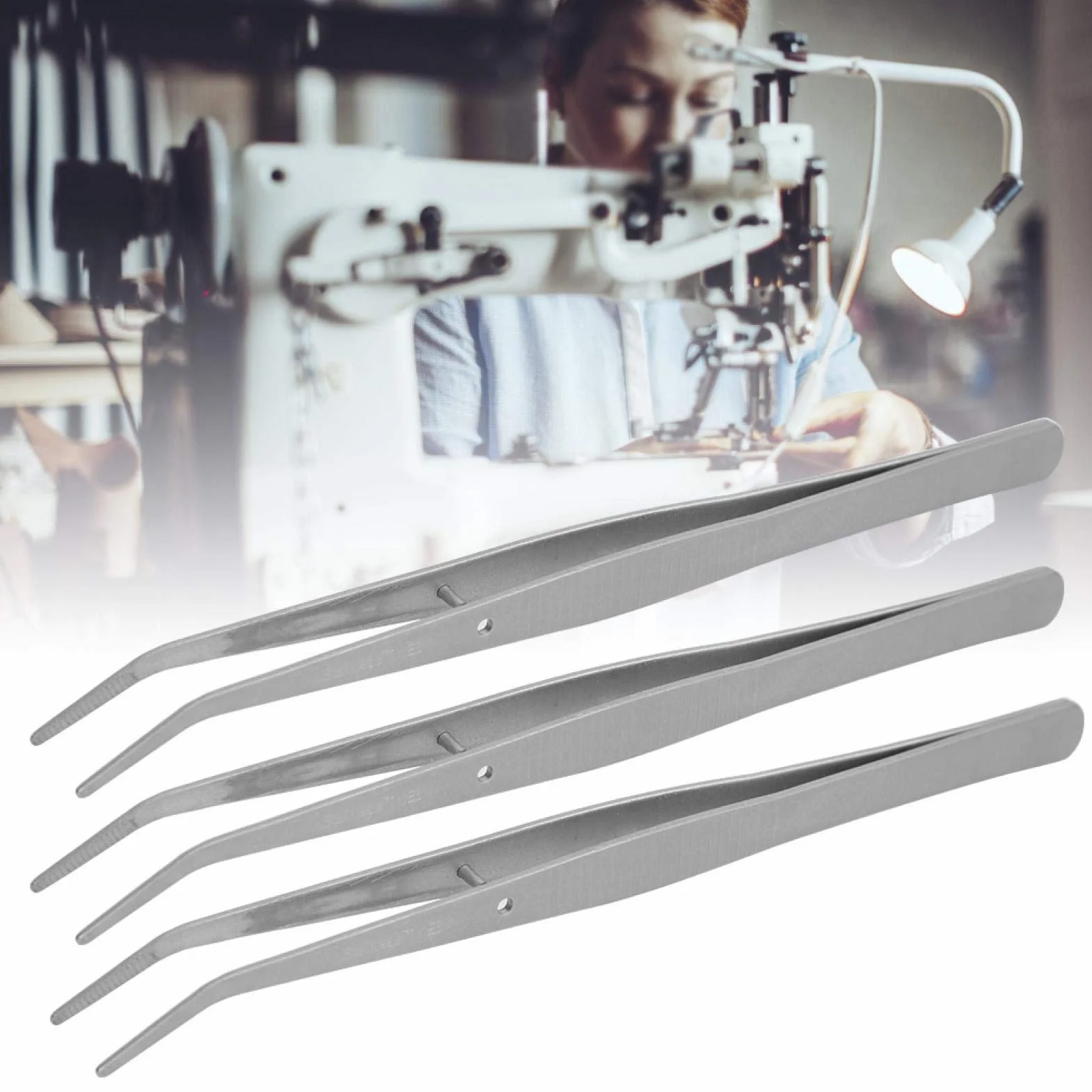 Pinzas Precision Acero Inoxidable 5 Piezas Pinza Curva Quirurgicas Profesional
