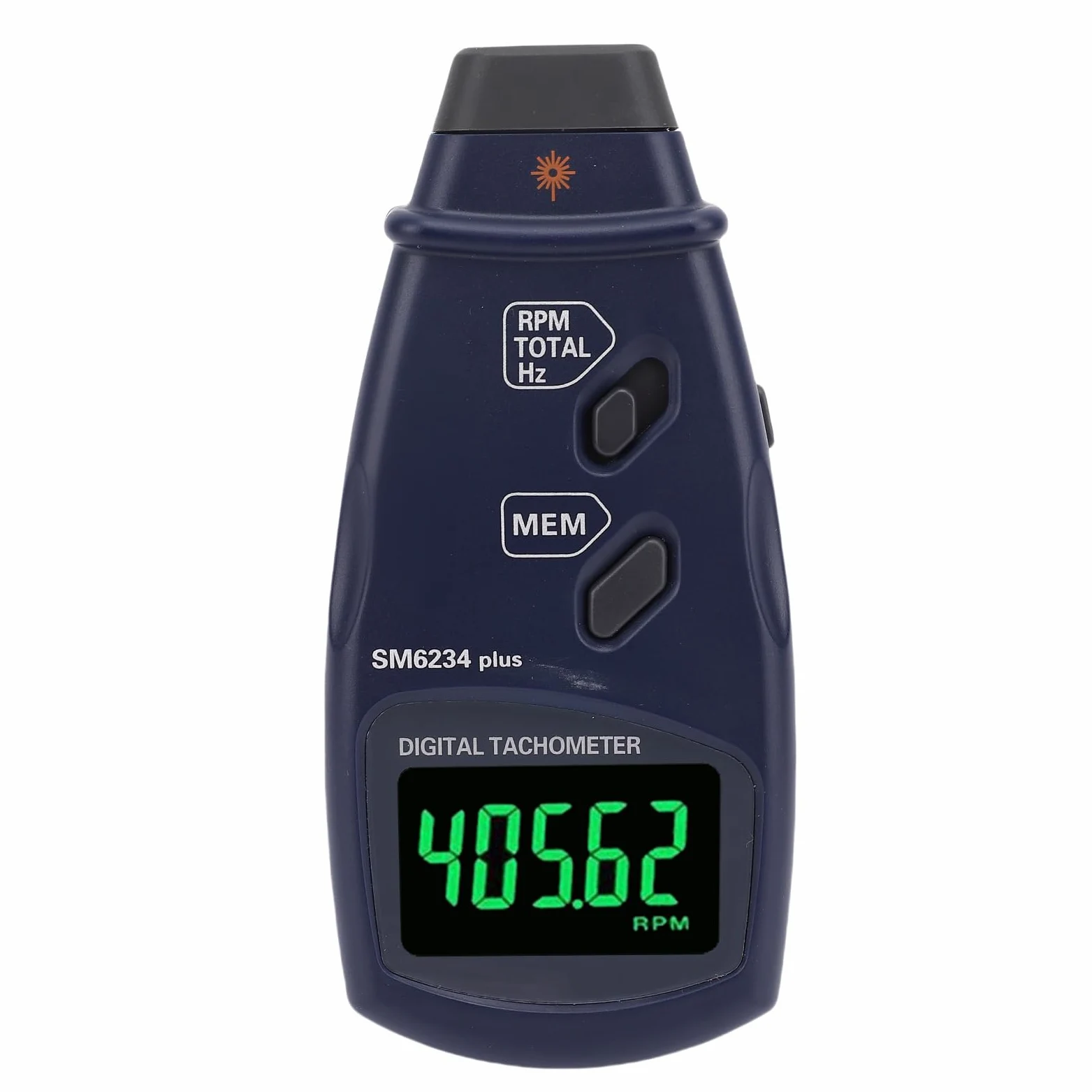 Tacómetro Digital Medidor de RPM Fototacómetro Láser Sensor sin Contacto 2.5 99999 RPM LCD Retroiluminado Probador de Velocidad de Motor Pequeño de Alta Precisión Medición de del Motor