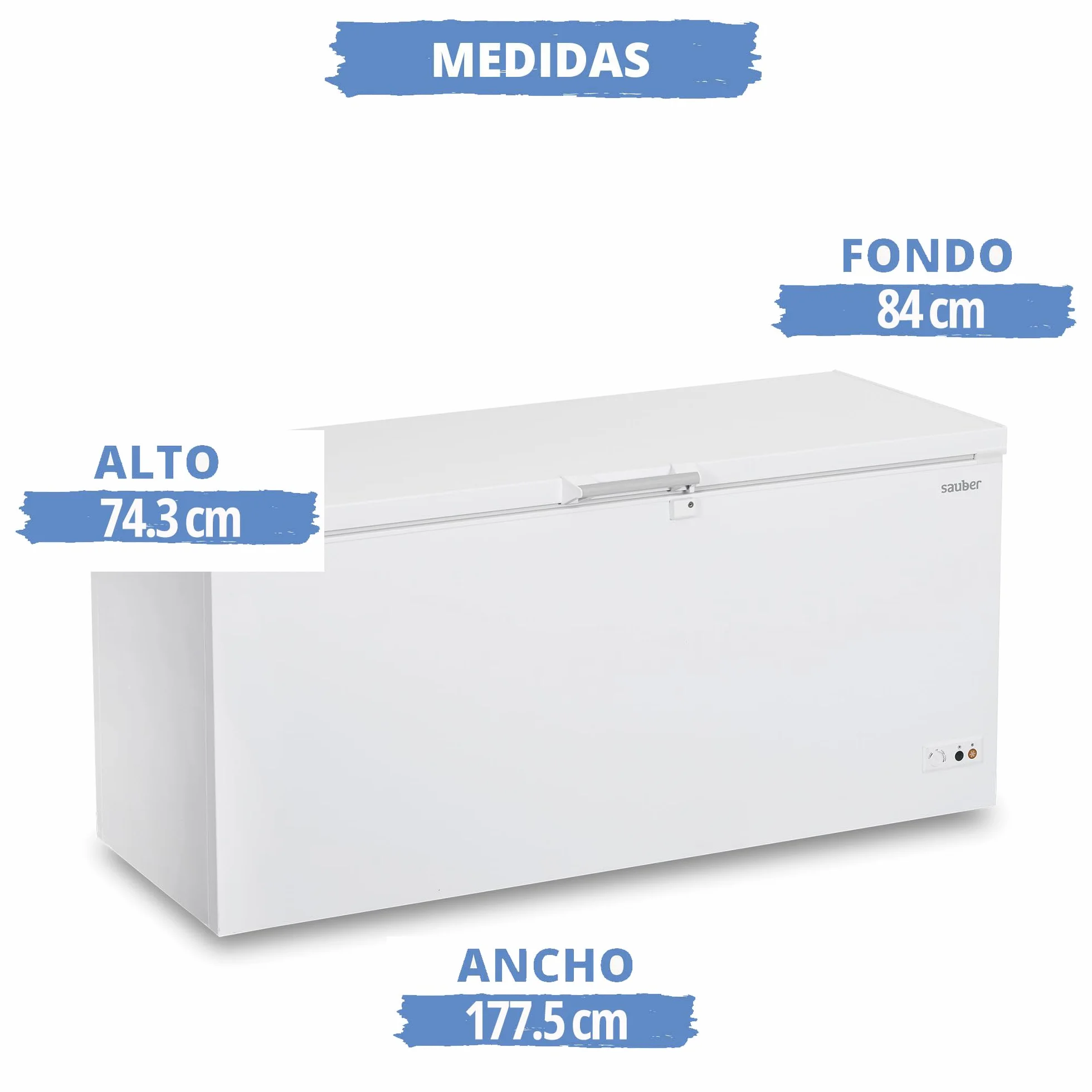 Sauber Congelador Horizontal 572 litros 177,5 cm DUAL Frigo/Congelador