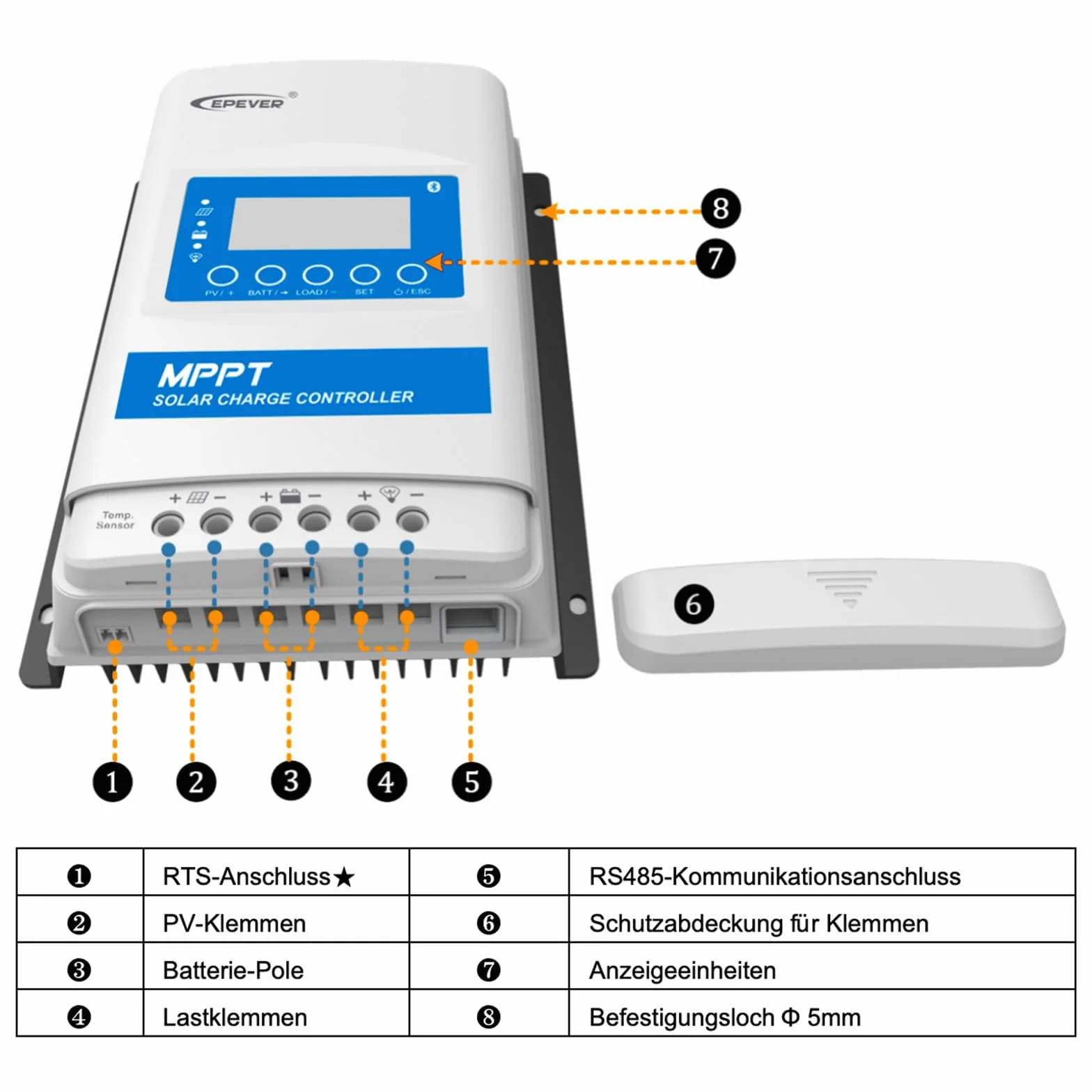 EPEVER® MPPT XTRA-N G3 – XTRA 3210N Regulador de Carga Solar, 30A, 12/24VDC auto work, PV 100V, Pantalla XDS2