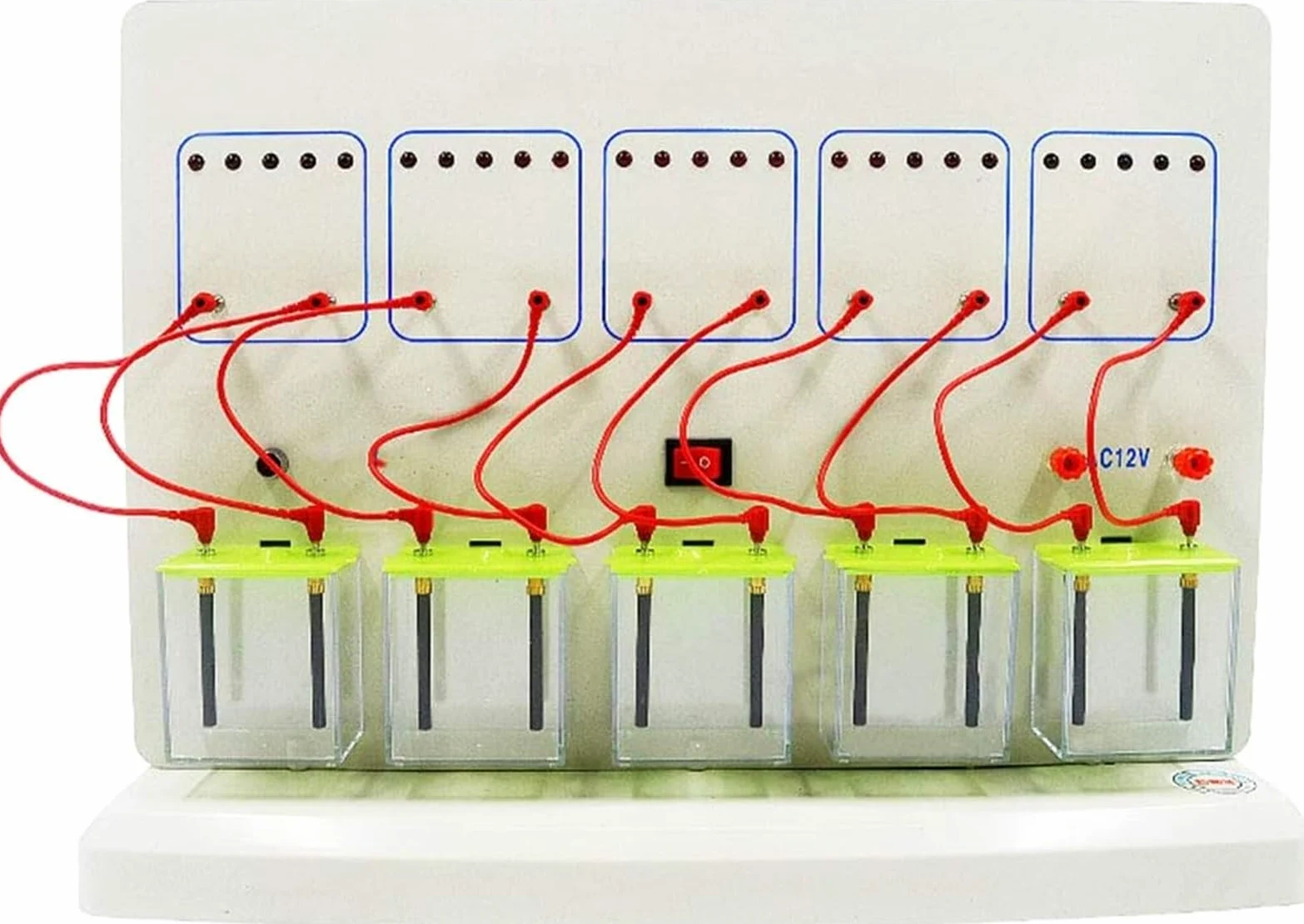 Demostrador De Conductividad Electrolitos 12 V CA, Probador Solución Pantalla LED Electrodo Grafito, Instrumento Enseñanza Experimental