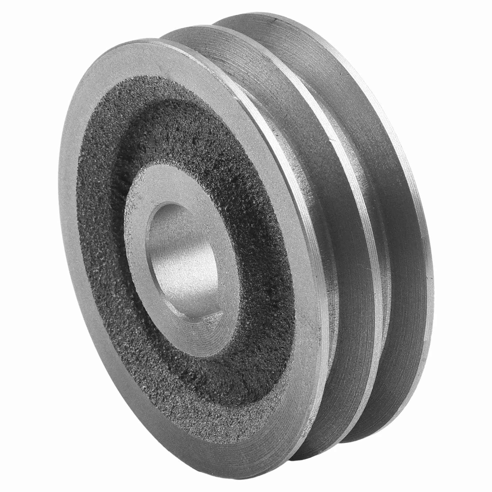 Polea de correa trapezoidal de hierro fundido, doble ranura 50-100 mm, accesorio para herramienta eléctrica