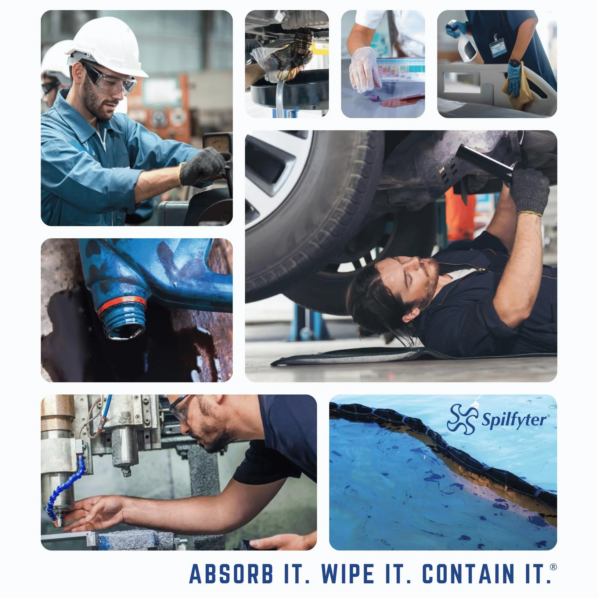 Evolution Sorbent Products XMBGPF1310 Extra Heavy Absorbente, 12 Gal Capacity, Polipropileno, Gris Pad (13" x 10") 100/caja