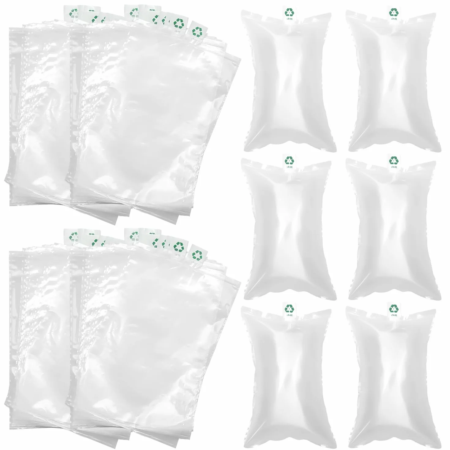 Bolsas de aire inflables transparentes 10×20cm, pack de 100, relleno protector para embalaje