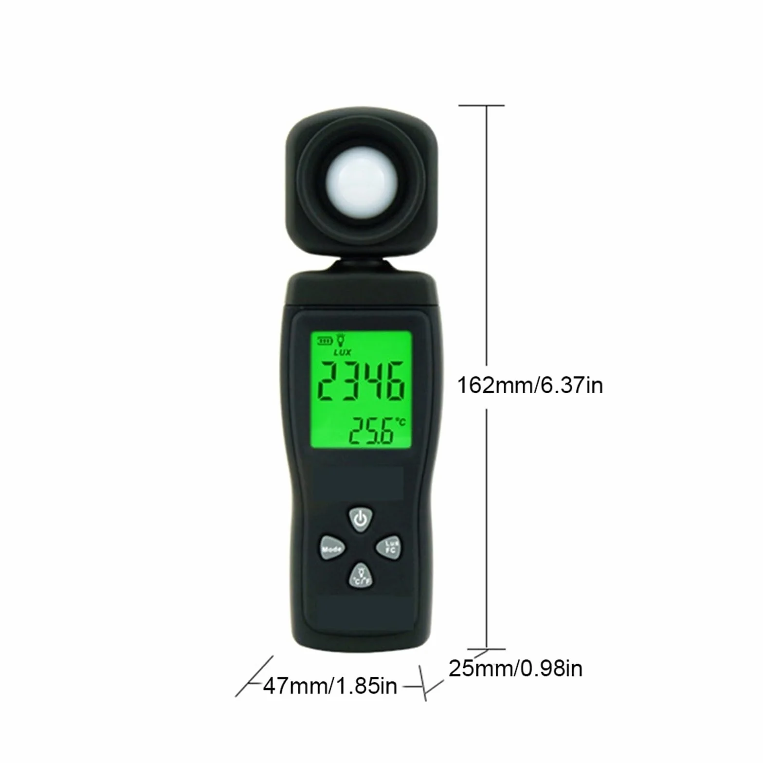 Medidor de índice UV Luxómetro digital portátil 1-200000 lux fotómetro radiómetro UV