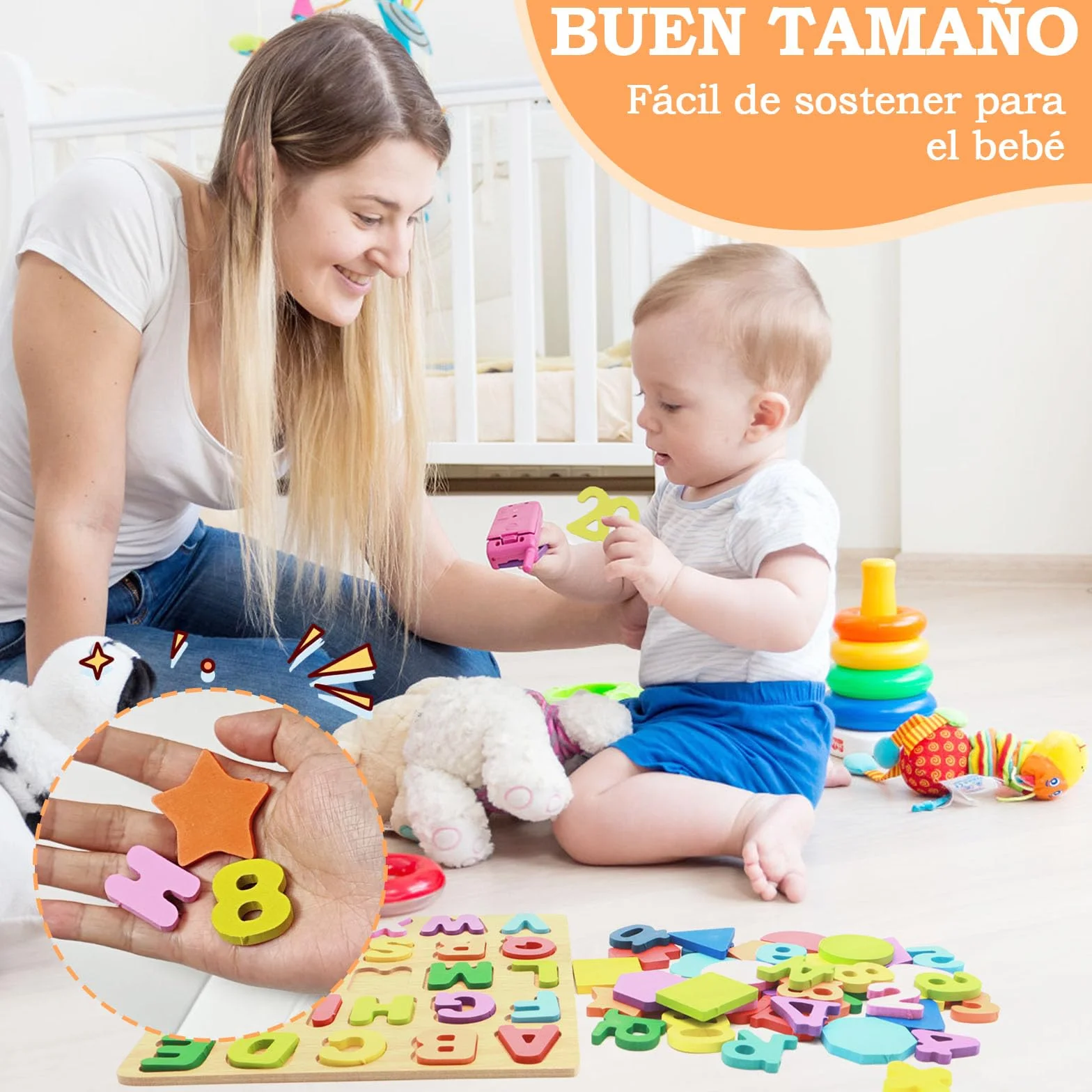 ZOCONE Puzzle Madera Letras y Numeros Rompecabezas Alfabeto Juguetes Niños Montessori Juegos Educativos 1 2 3 4 Años Regalo