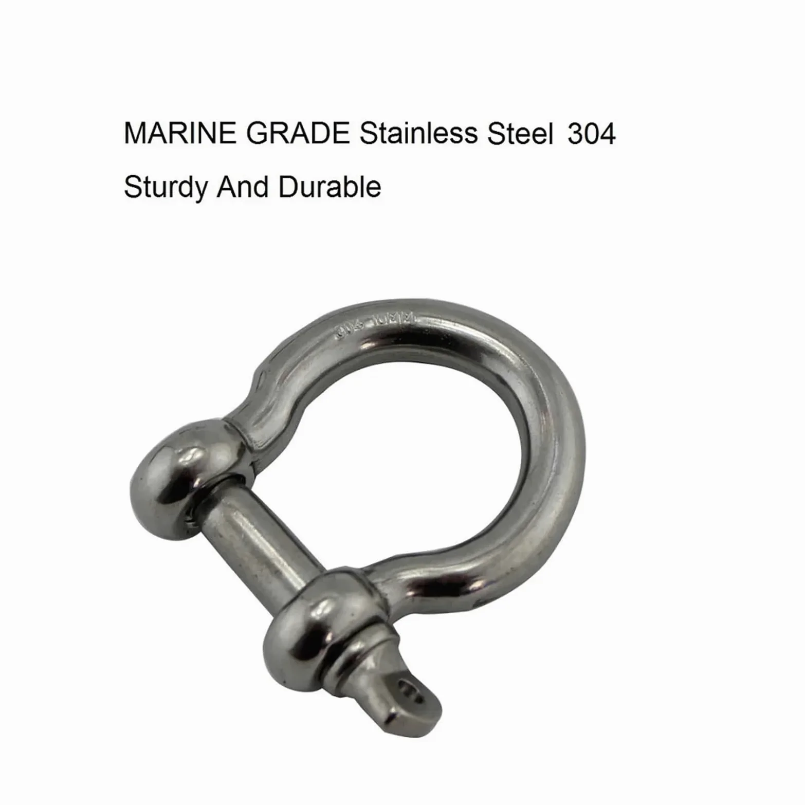 Grilletes Grillete de anclaje tipo perno de seguridad de acero inoxidable 304, 5 piezas, 4mm, 5mm, 6mm, 8mm, 10mm, Mini Hardware de aparejo grande, grilletes de cuerda for barcos(8mm)