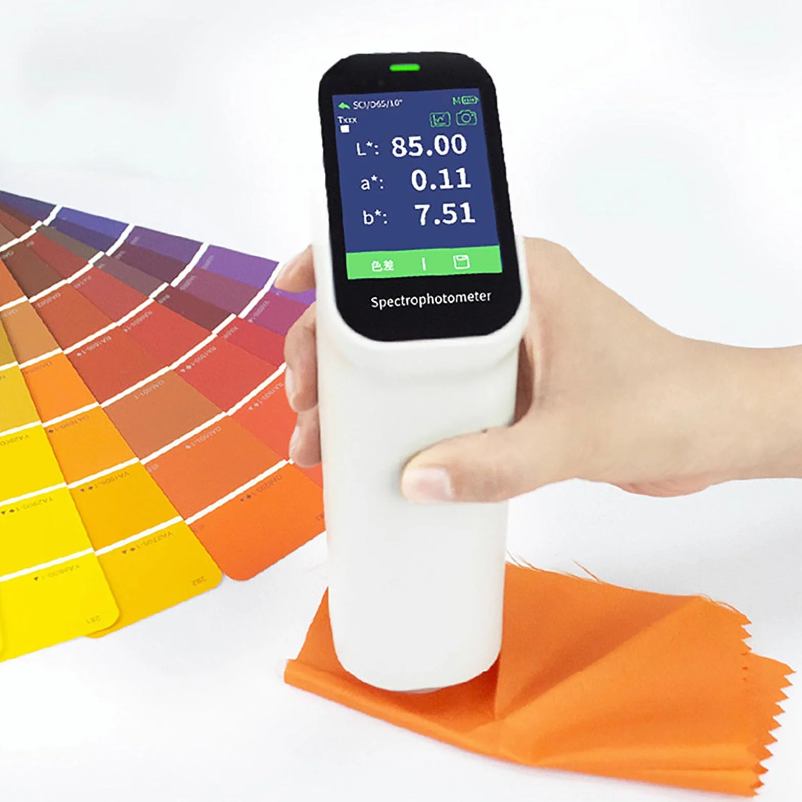 Colorímetro digital de alta precisión con pantalla táctil y calibración manual para mediciones de revestimientos