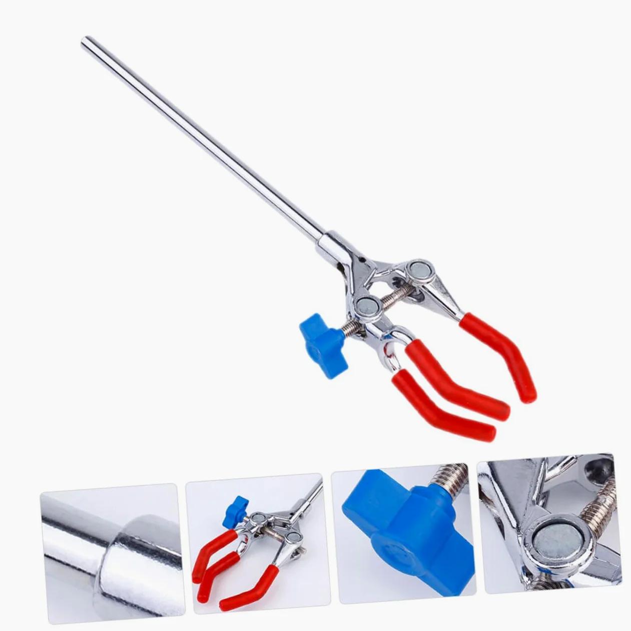 OUNONA 8piezas Abrazadera De Garras Ajustable Para Laboratorio Soporte De Frascos De Acero Inoxidable De Herramienta Práctica Para Experimentos Científicos