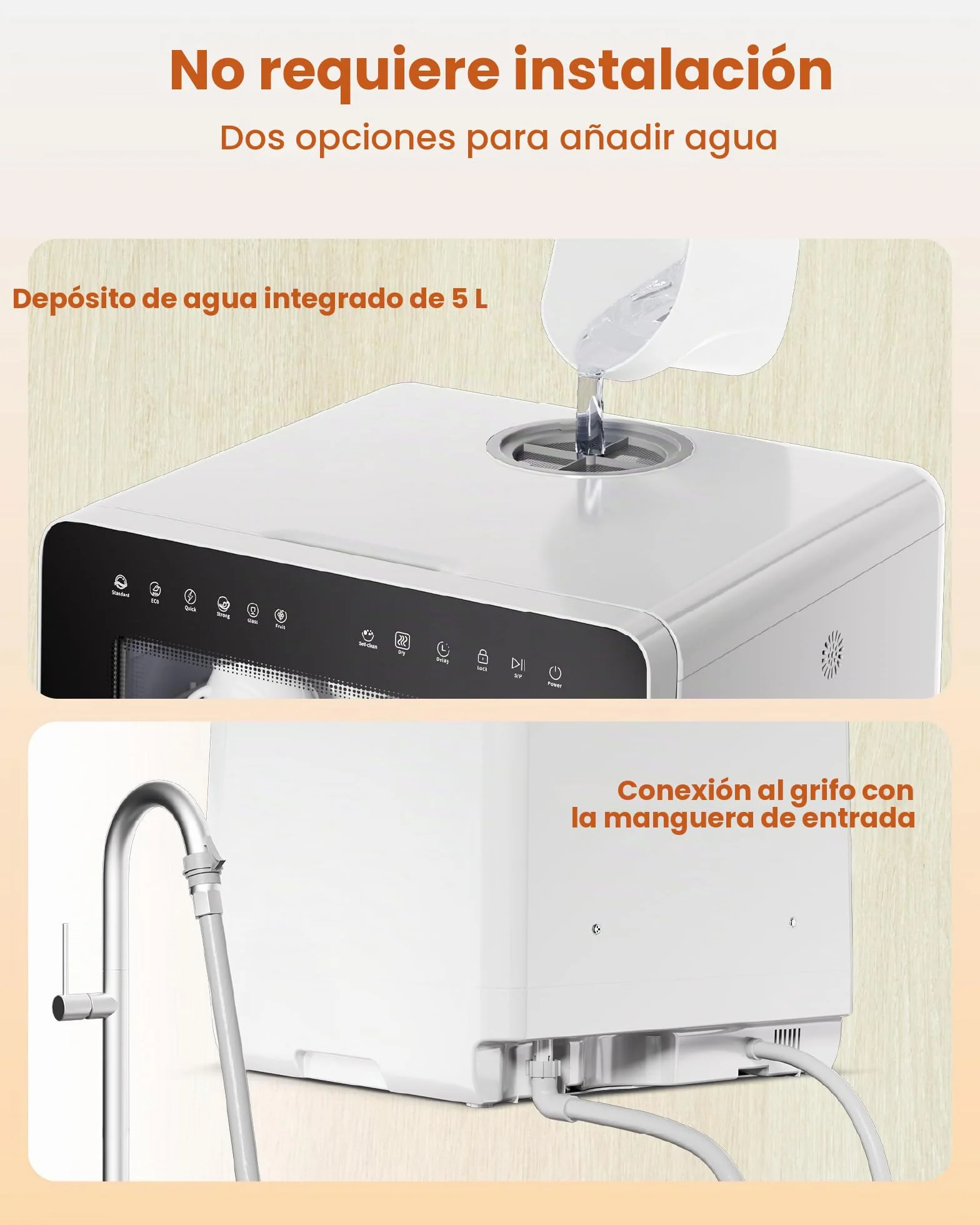 HAVA Lavavajillas encimera 2025 ablandador agua eficiencia energética 8 programas lavado bloqueo infantil inicio diferido