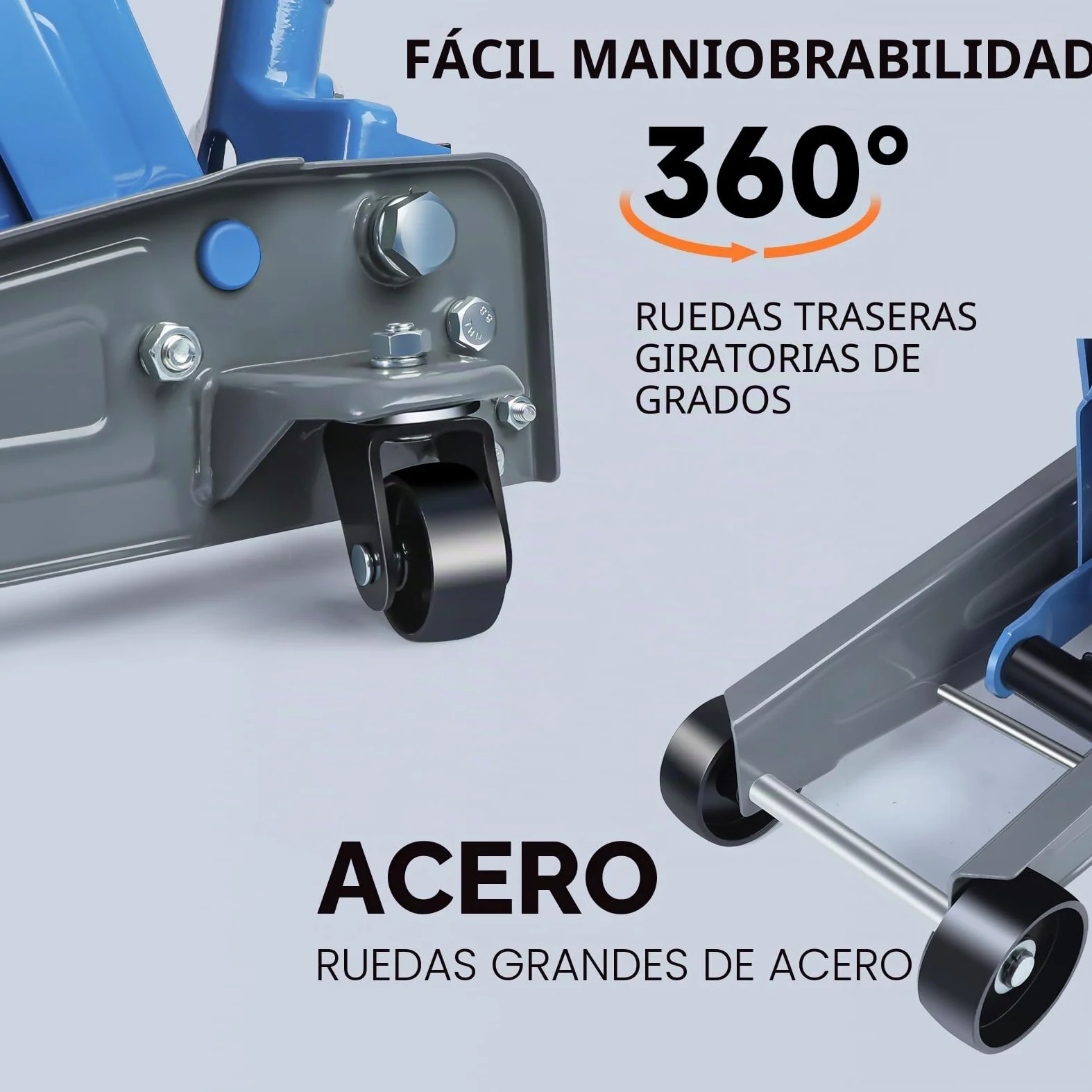 Larbanke Gato de Suelo de Perfil Bajo de 3T, Hecho de Acero al Carbono Duradero,Altura de Elevación 135-460 MM,Gato de Engranaje Hidráulico,Adecuado para Varios Automóviles