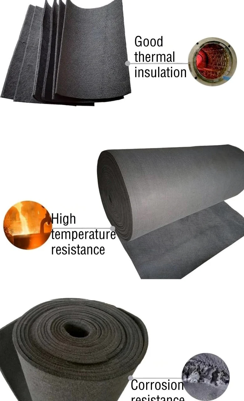 1 pieza de fieltro de carbono y grafito for electrodos de baterías de almacenamiento de energía: soluciones personalizables for baterías de flujo y pilas de combustible.(5mm thick 200x1200mm)