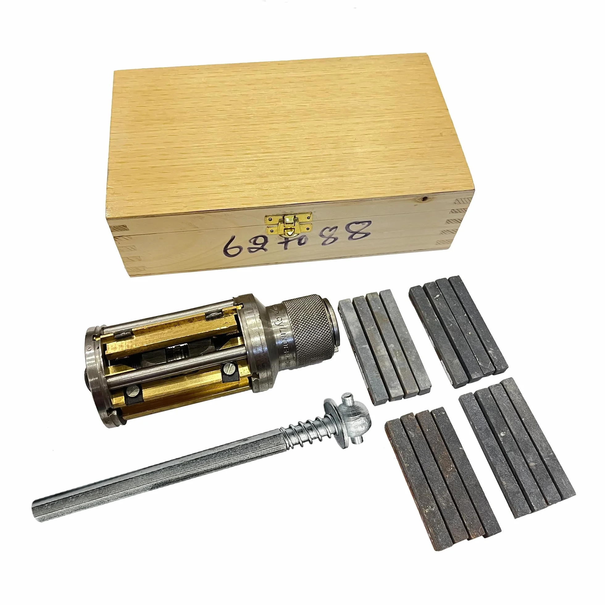 Kit de bruñido de cilindro de motor de 62 mm a 88 mm – Juego de herramientas de bruñido de mano ajustables con 16 piedras, tamaños: 3" x 3/8" x 3/8" – Adecuado para motores de coche