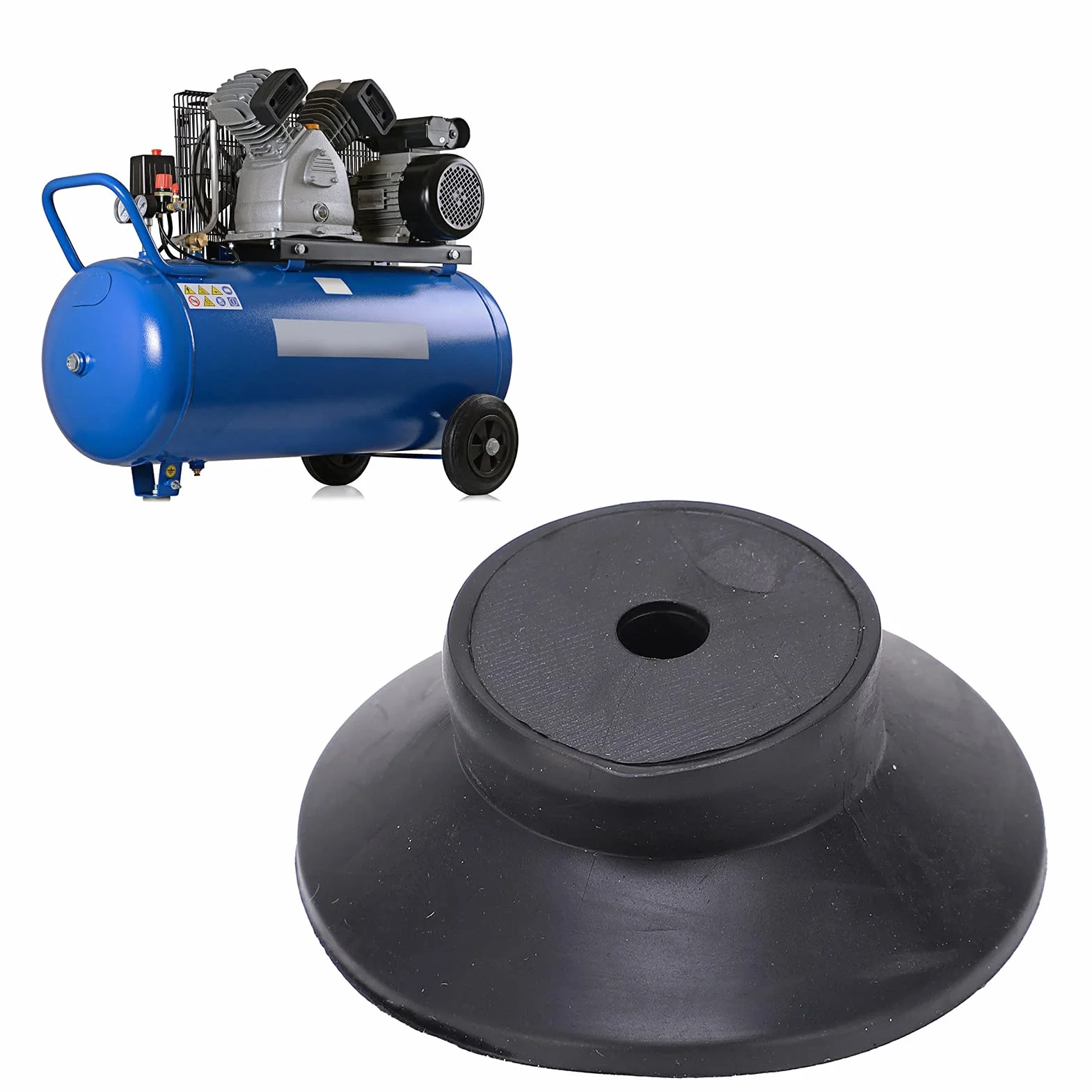 Cushion de goma de absorción de choque, almohadillas de amortiguación de vibración de 4 PC con base de rosca M6 para aceite sin compresor de aire, bomba de vacío, equipo CNC