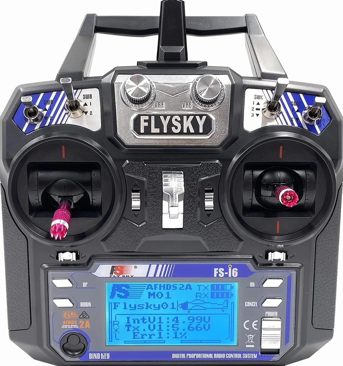 Flysky FS-i6 6 Canales Transmisor RC y Receptor FS-iA6 2.4GHz inalámbrico para Aviones y Helicópteros RC