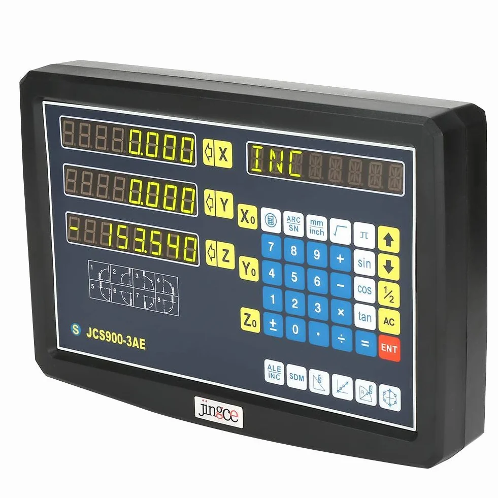 Lectura digital DRO JCS900-2AE/JCS900-3AE 2/3 ejes Lectura digital AC 110-240V para fresadora tor(JCS900-3AE)