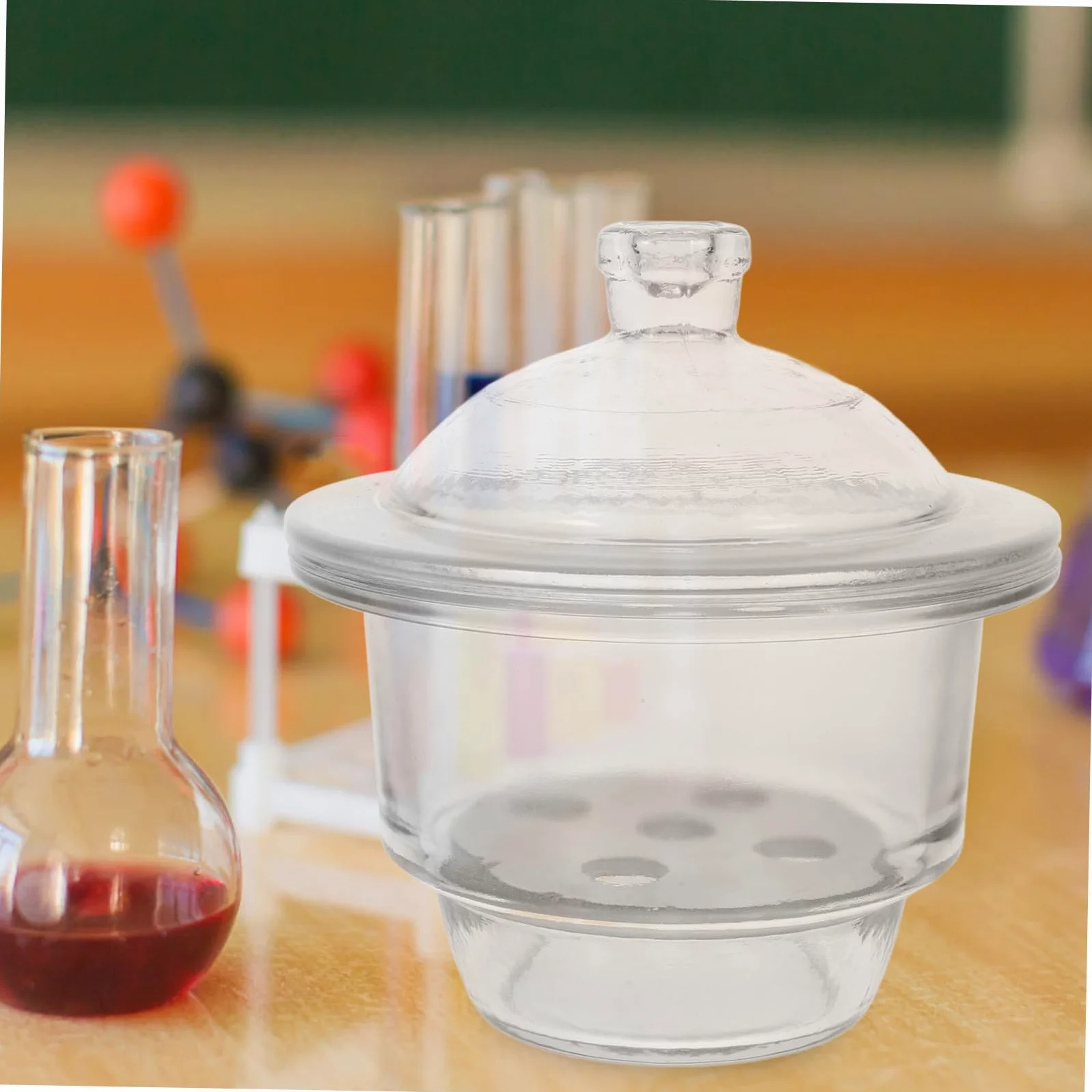 Gatuida Frasco Desecador De Laboratorio De Vidrio Superficie Pulida Para Escuelas y Laboratorios Científicos