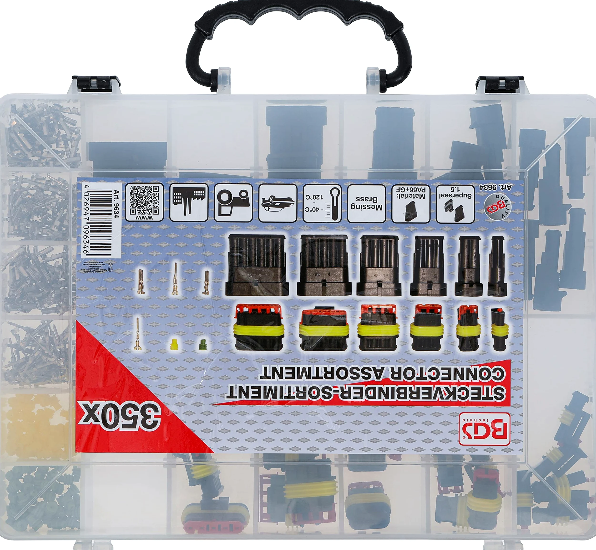 BGS 9634 | Surtido de conectores | 350 piezas