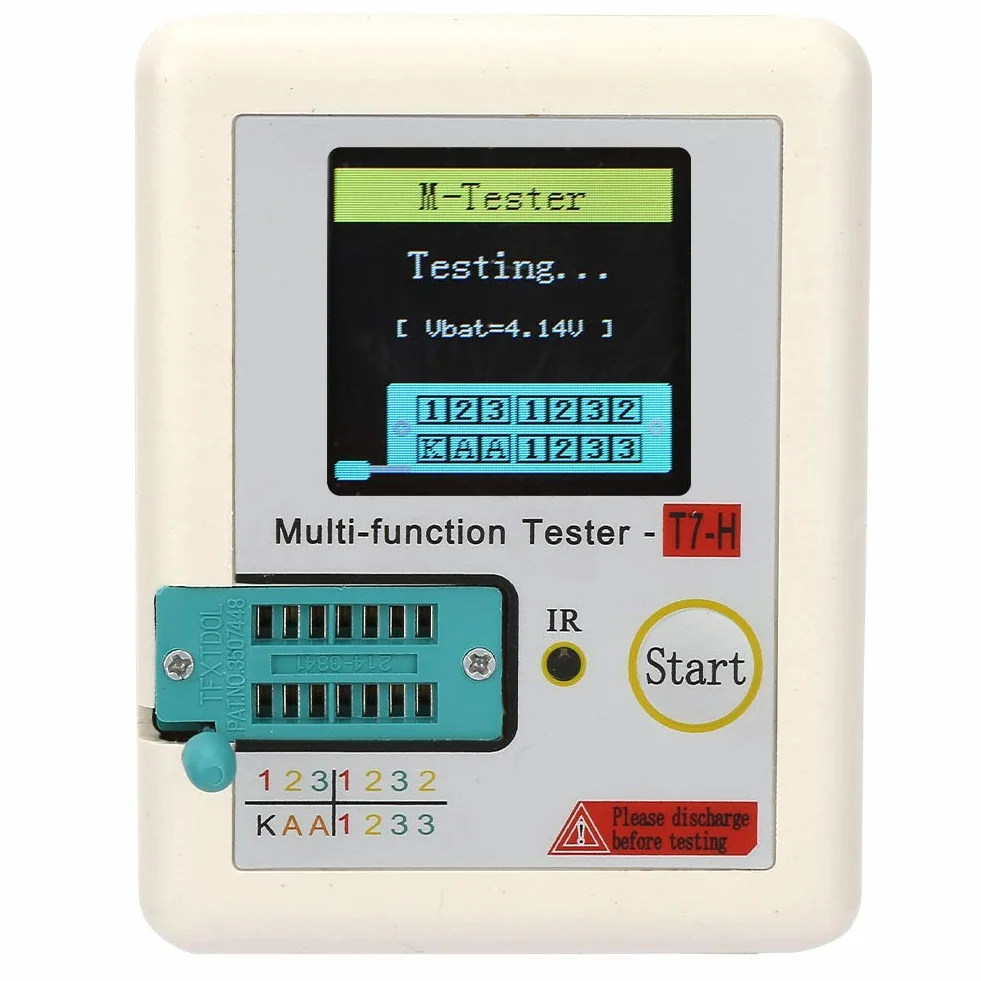 KENANLAN Tc2 Metros Graphic TC T7-H TFT Transistor Tester Gráfico Pantalla Multifunción Prueba