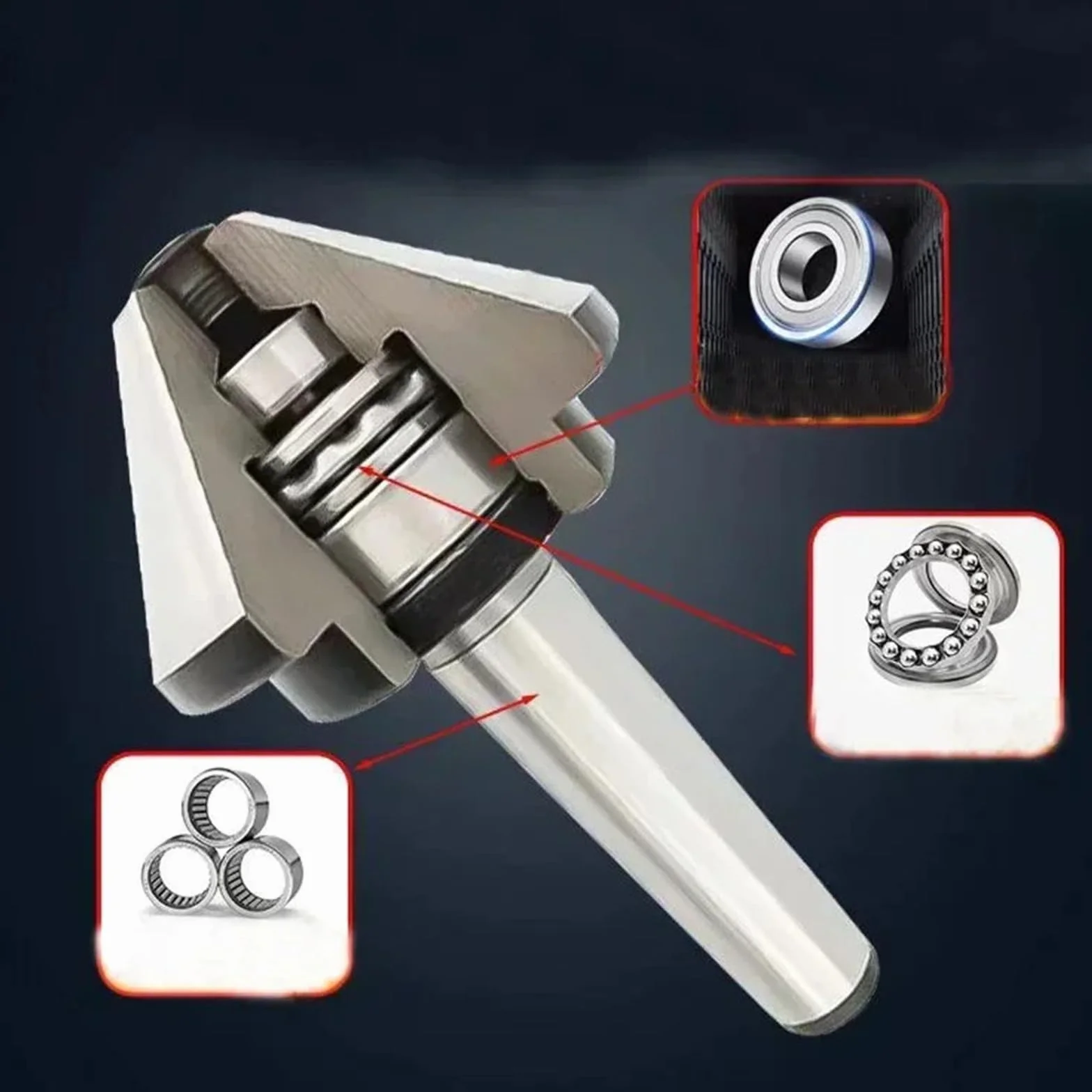Juego de contrapuntos giratorios con cono Morse MT2 a MT5 para torno CNC MT4-D80