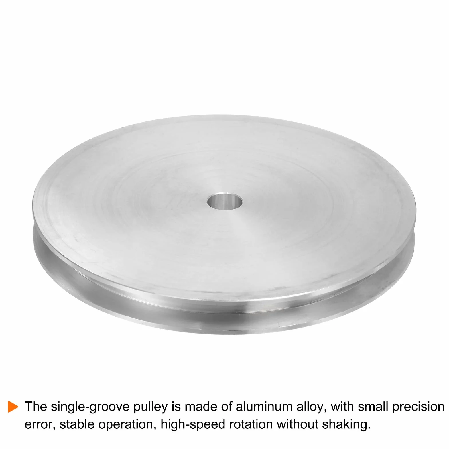 sourcing map Polea de Ranura Única 8 mm Diámetro Fijo 100 mm Diámetro Exterior Aleación de Aluminio con Llave Hexagonal para Máquina de Perforación