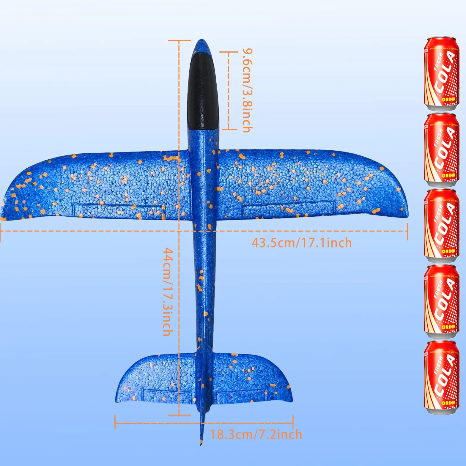 Aviones de Poliespan 2 Piezas Avión Planeador Grandes Espuma Corcho Juguete Niños Adultos