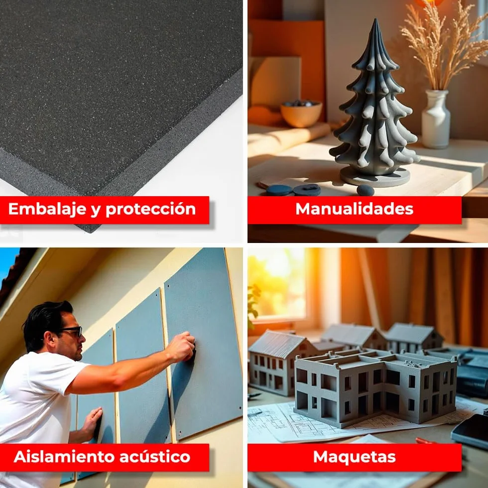 Plancha Poliestireno Expandido EPS 20 kg/m3 30 mm Aislante Térmico Alta Densidad