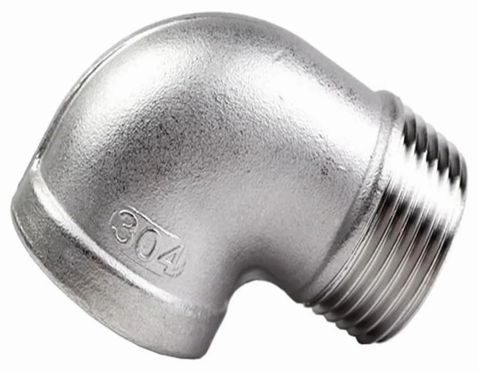 accesorios de conexión de tubería, Codo de acero inoxidable, codo de 90 grados, acoplador de conector de codo macho a hembra, accesorio de tubería de acero inoxidable 304(3/8 Inch)
