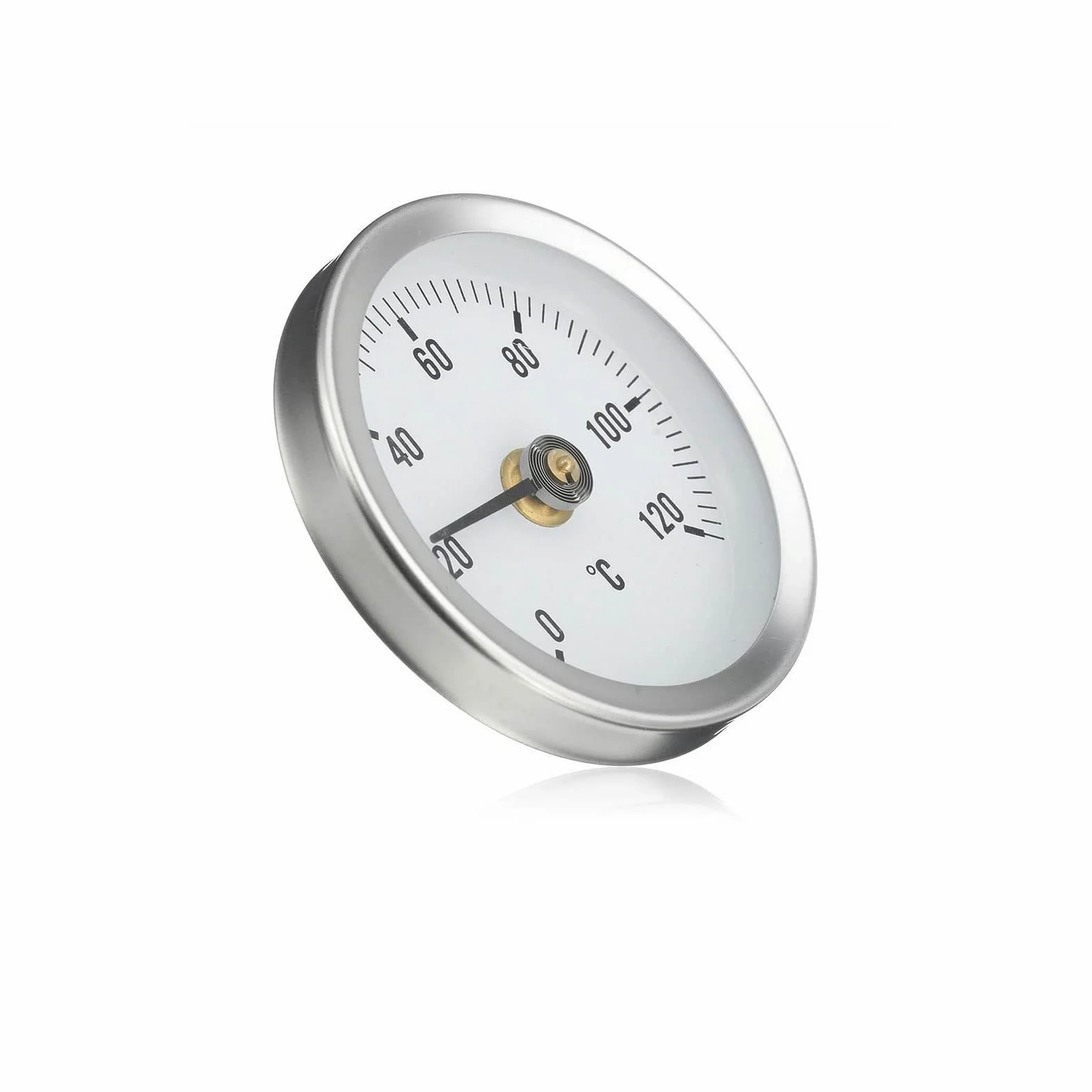 Termómetro Tubo Clip-On 0-120°C 63mm, Indicador de Temperatura con Resorte