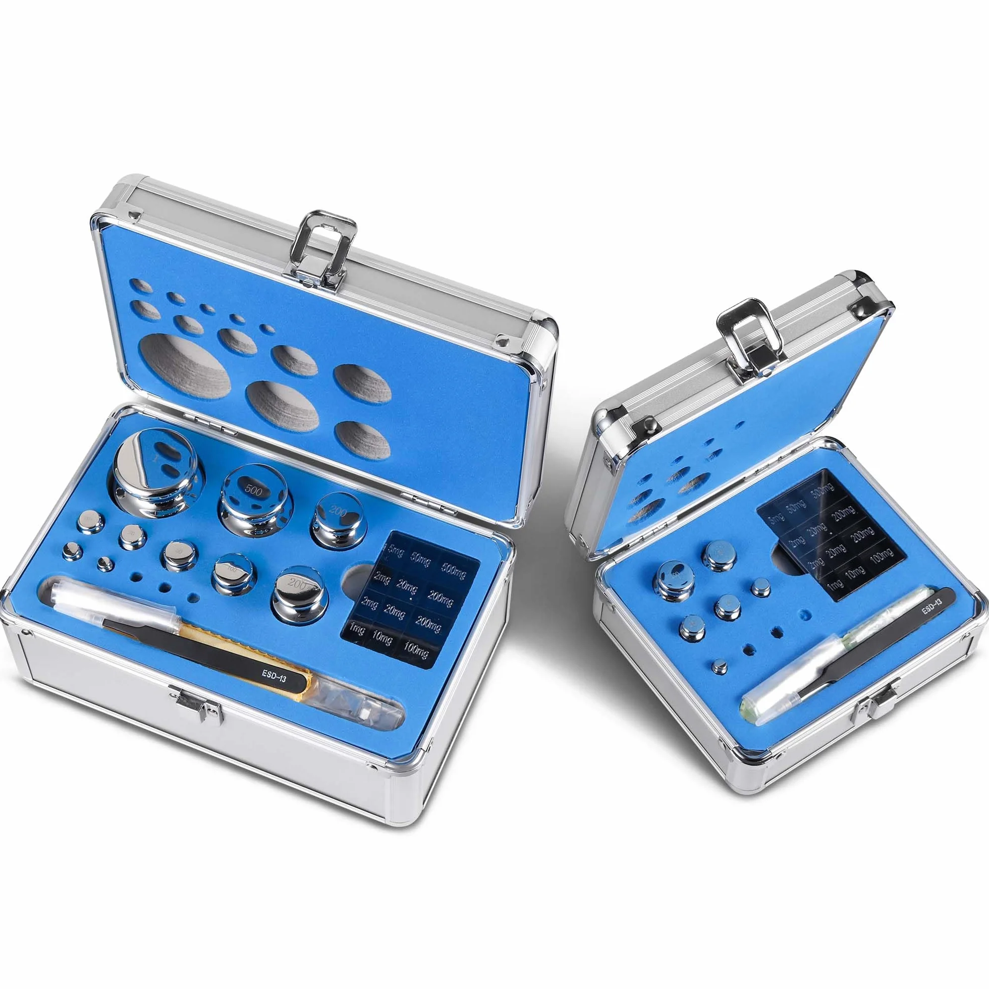 Goetland F1 Certificada Pesas de Precision Calibracion Pesos Calibración Precisa 25 piezas 1mg-1kg Acero Inox para Balance Escala Digital Laboratorio