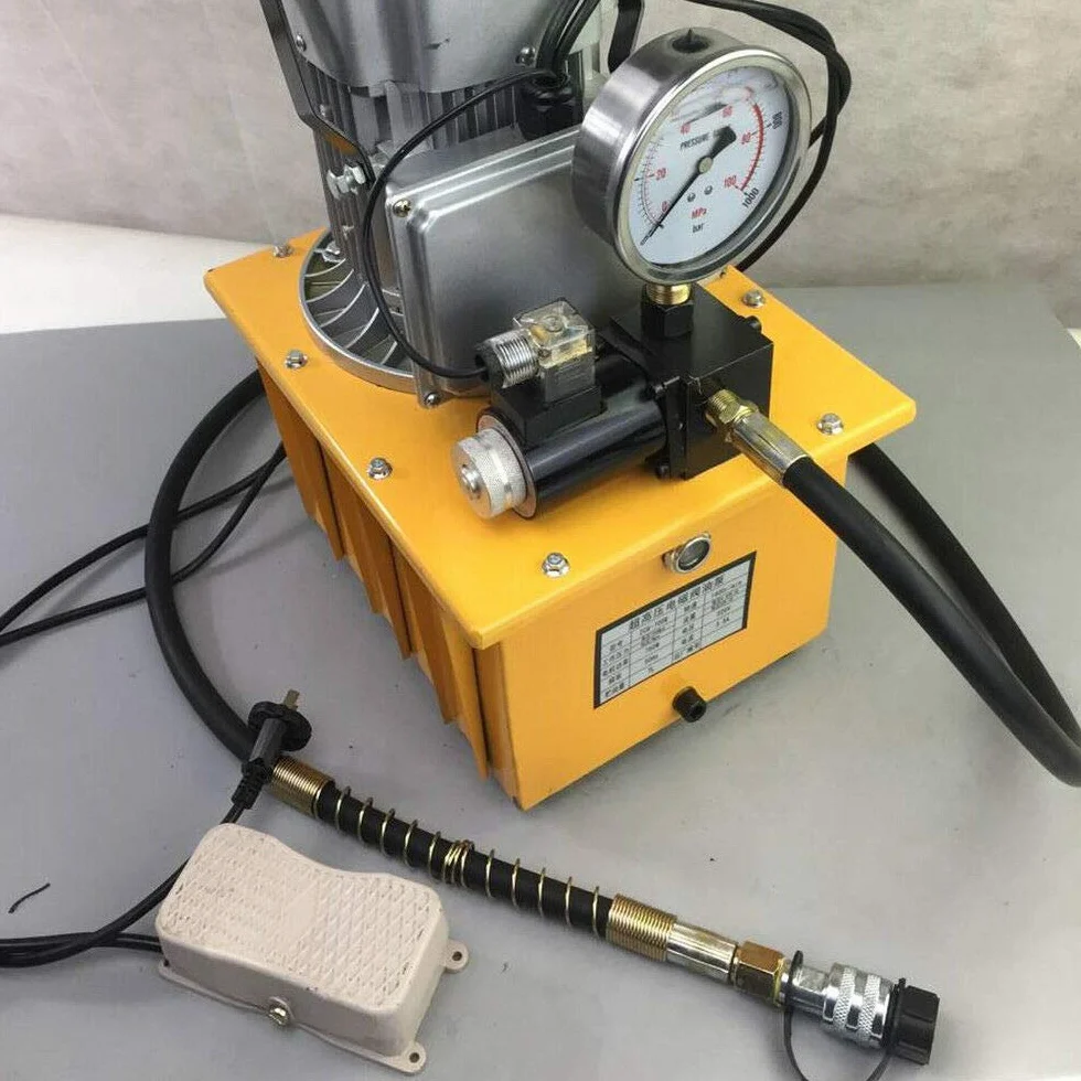 MINUS ONE Bomba hidráulica eléctrica, 700 bar, con válvula de pedal, eléctrica, Driven Hydraulic Pump con válvula manual, 1400r/min, 750W/7L