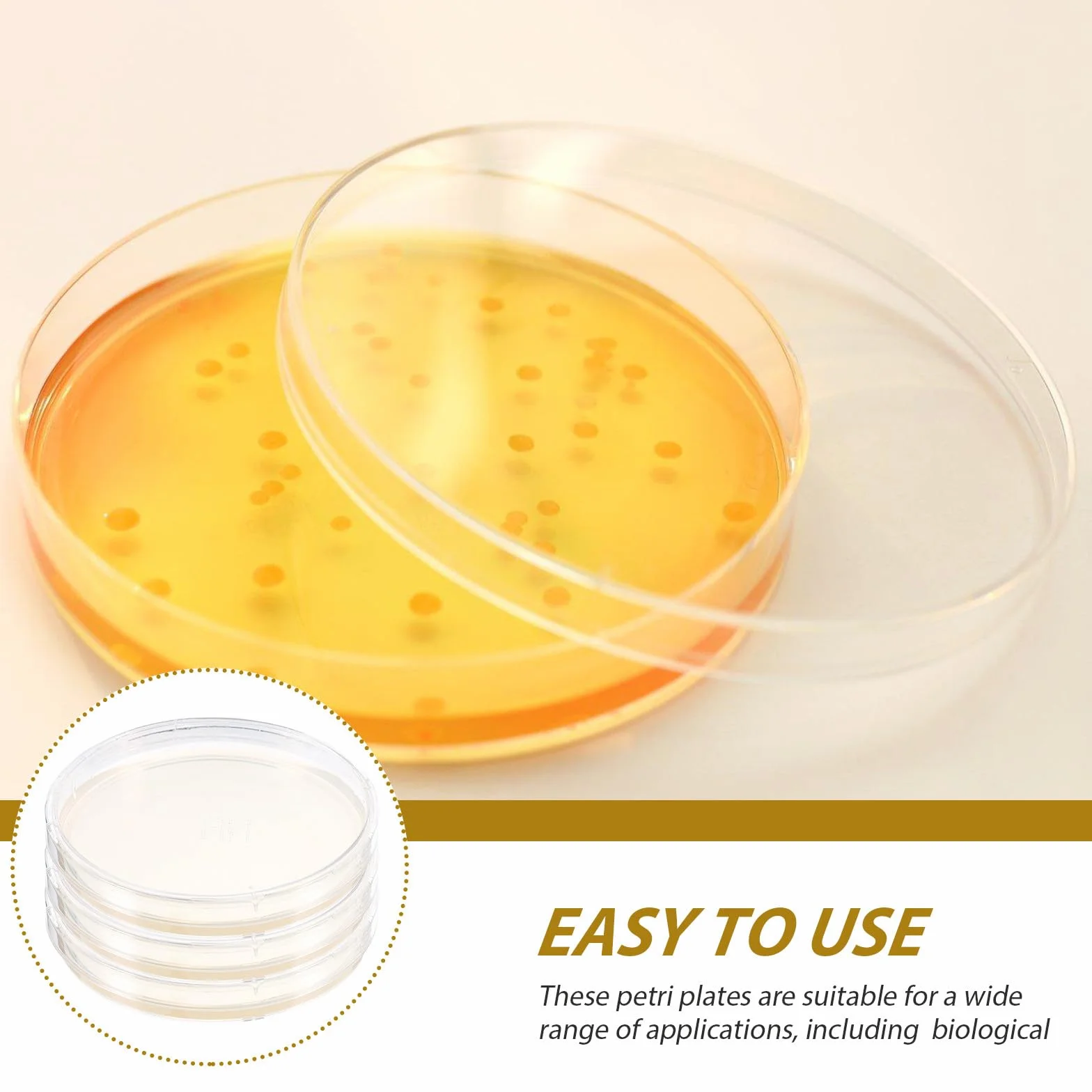 Didiseaon 10 placas de agar preparadas: placas de Petri con agar de 90 mm, kit de cultivo de placas de Petri para experimentos científicos de laboratorio