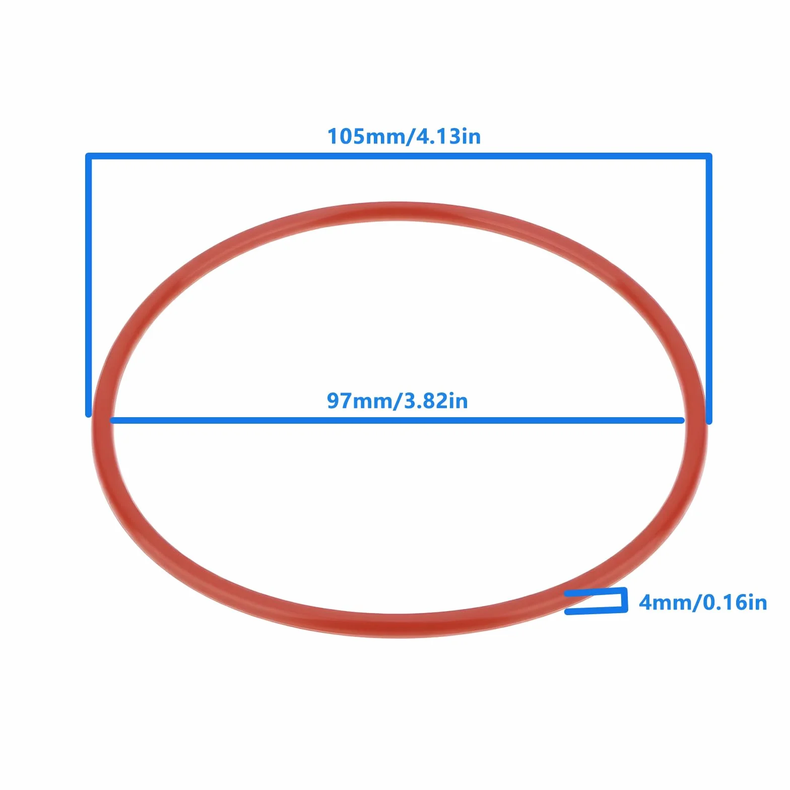 Juntas Tóricas de Silicona 97mm x 4mm para Ósmosis Inversa OTOTEC