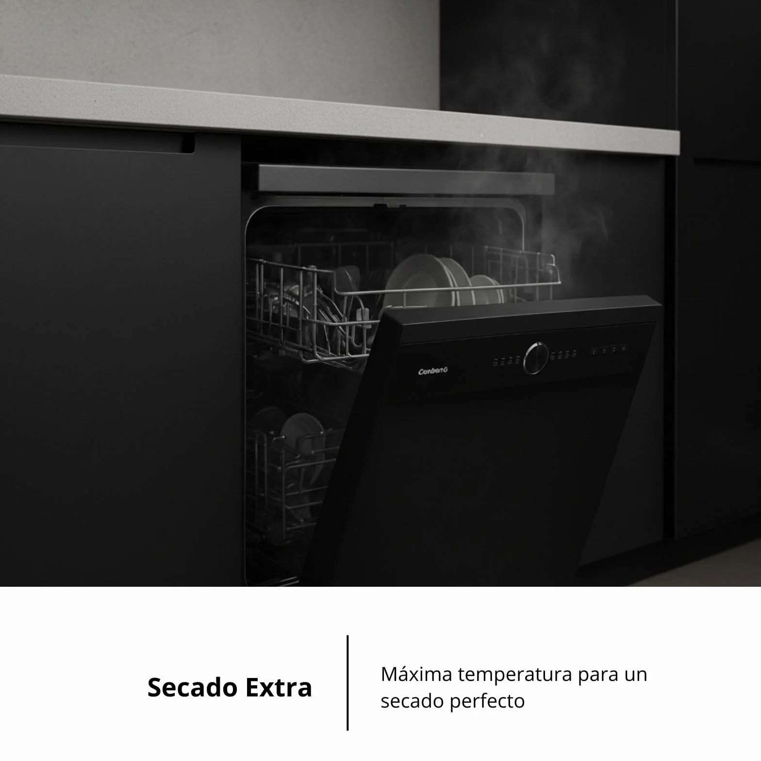 Corberó Lavavajillas 60 cm CLVM7725B 14 Cubiertos 6 Programas Display LED Negro