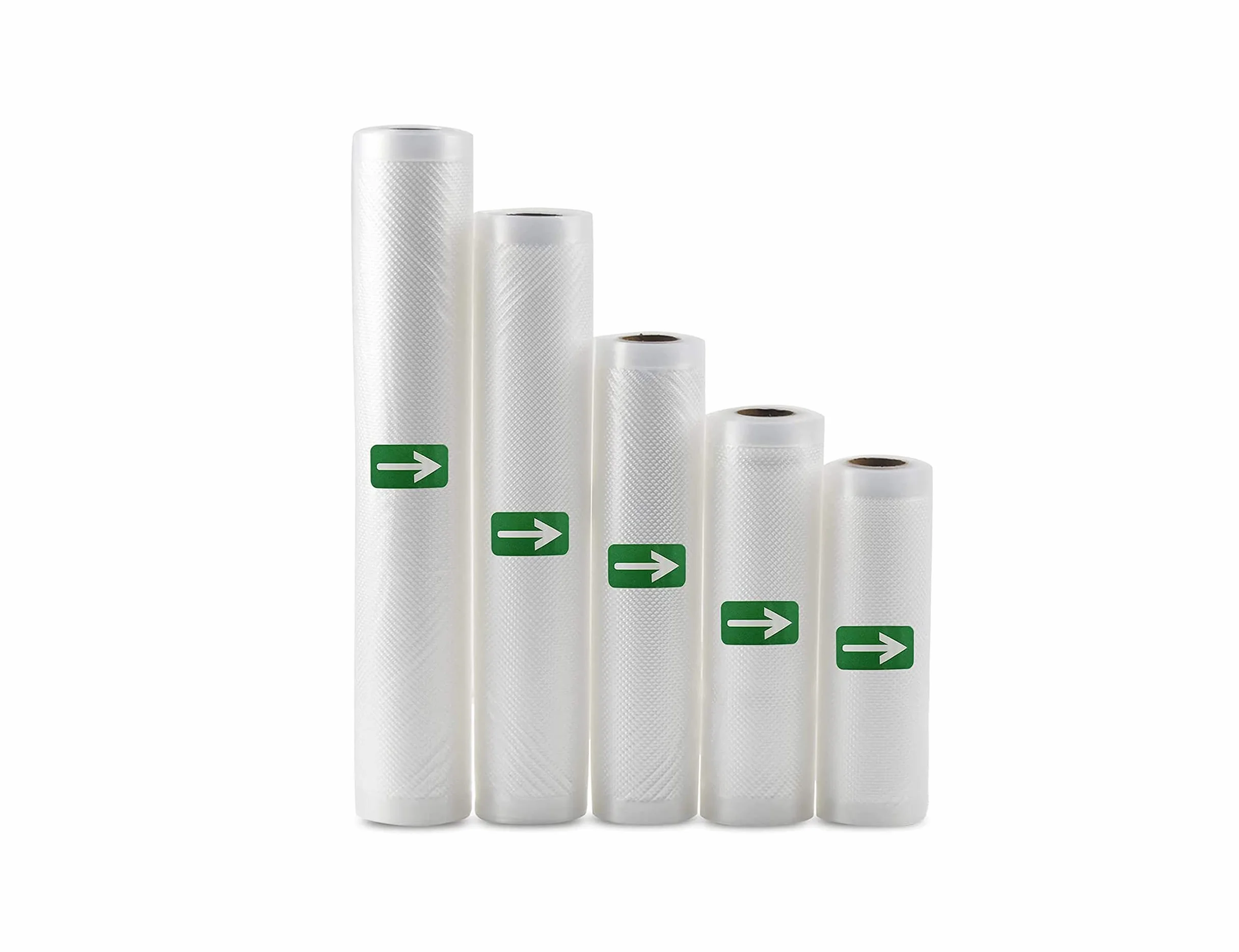 Bolsas al vacío para alimentos sin BPA, resistentes a roturas, aptas para microondas, 2 rollos 20 cm x 5 m