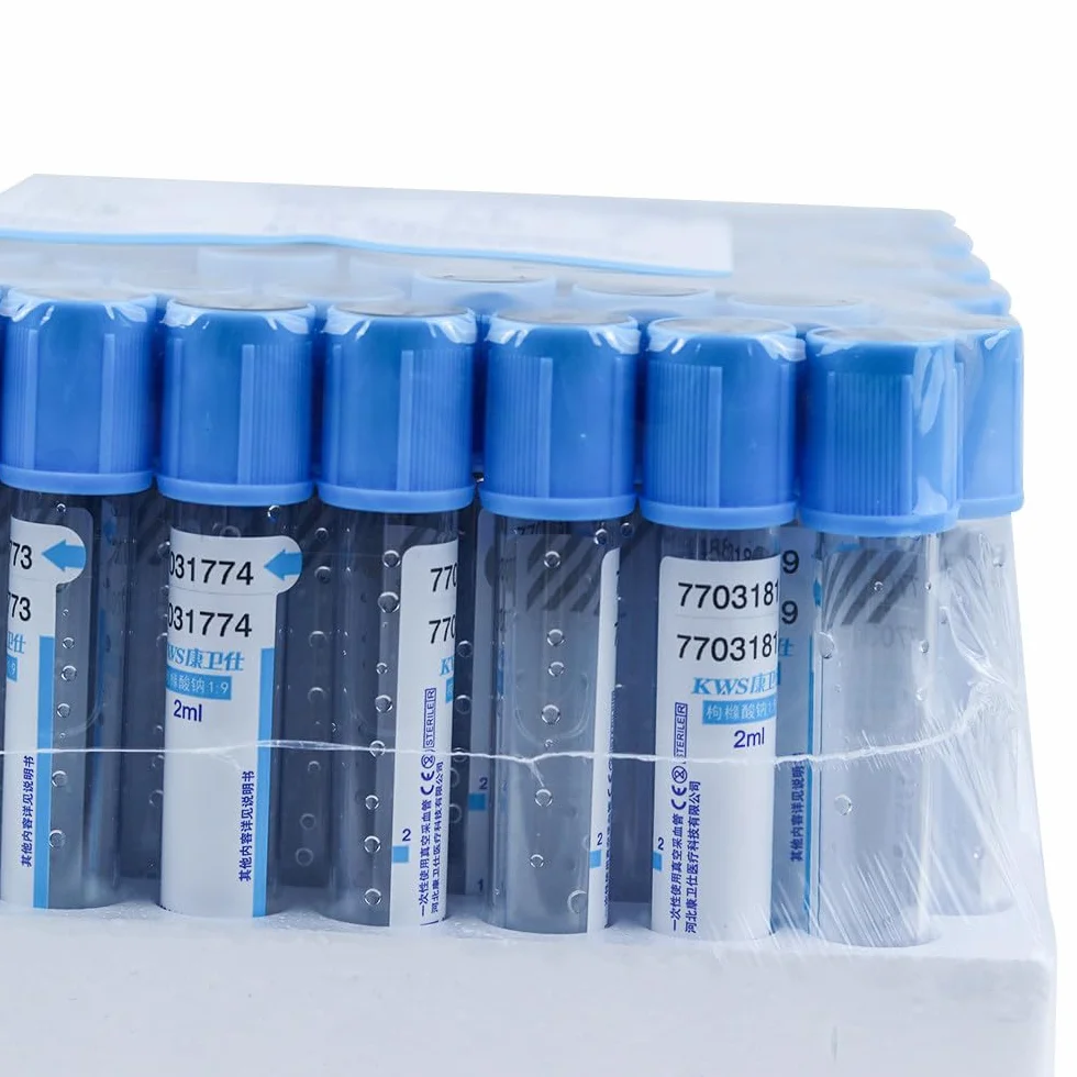 Tubos de extracción de sangre al vacío, citrato de sodio desechable para uso en laboratorio, compatibles con sistemas estándar de recogida de sangre