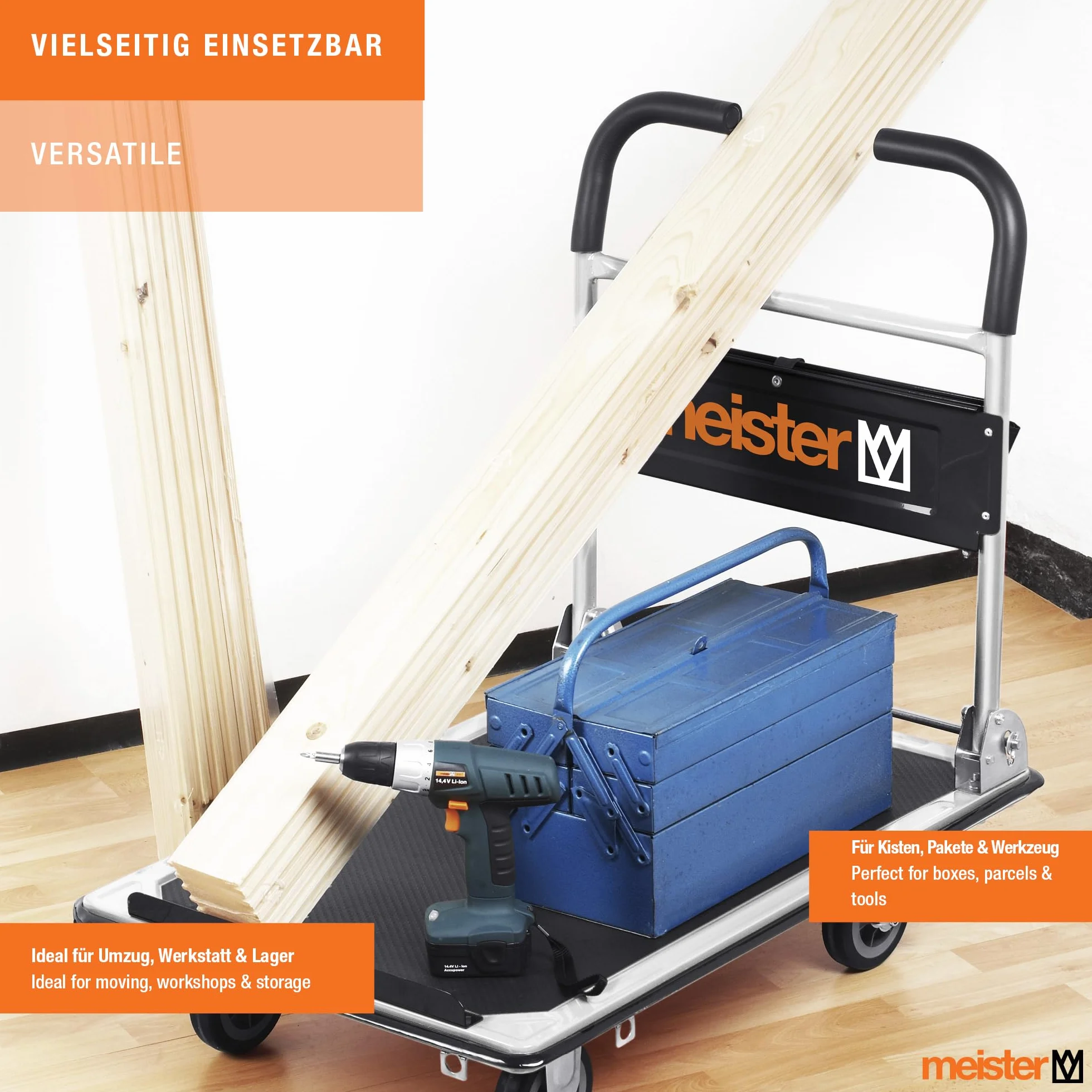 Meister 8985630 - Carretilla de plataforma