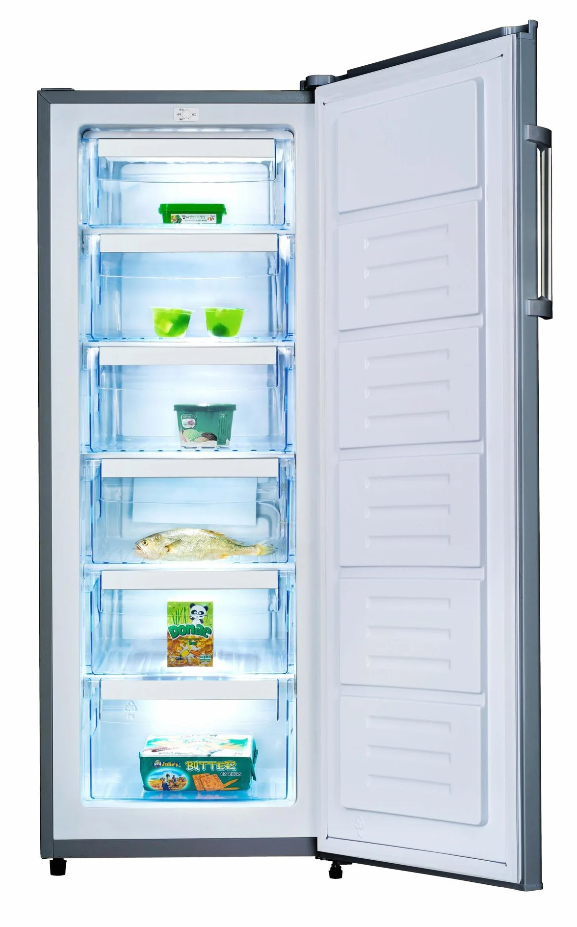 INFINITON Congelador Vertical CV-172L14XEV 172L 143.5cm Inoxidable