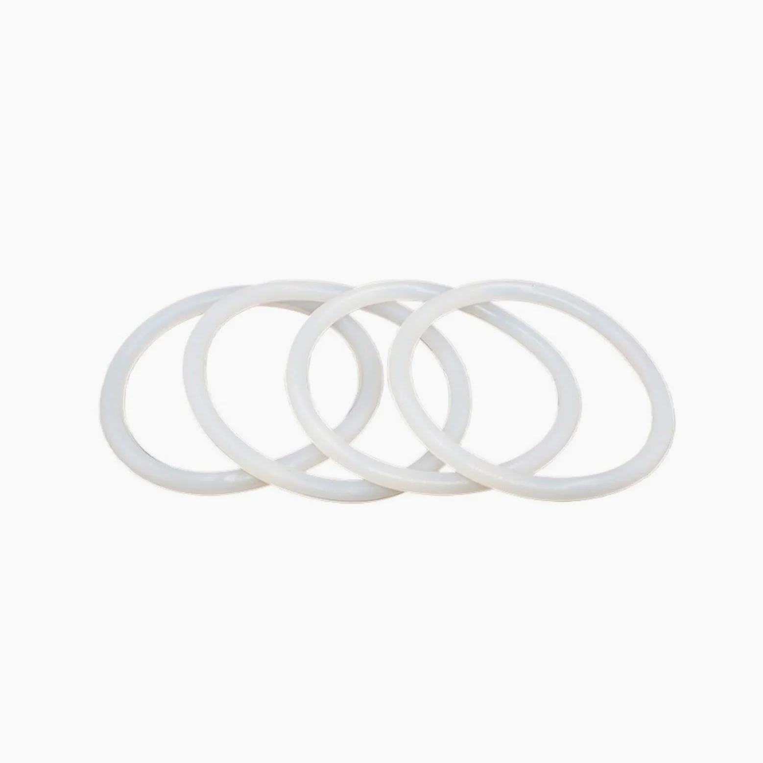 Junta tórica VMQ blanca de grado alimenticio, CS 3,5 mm diámetro exterior, 10~150, arandela impermeable silicona y caucho, paquete 10/50 unidades(OD 125mm ID 118mm)