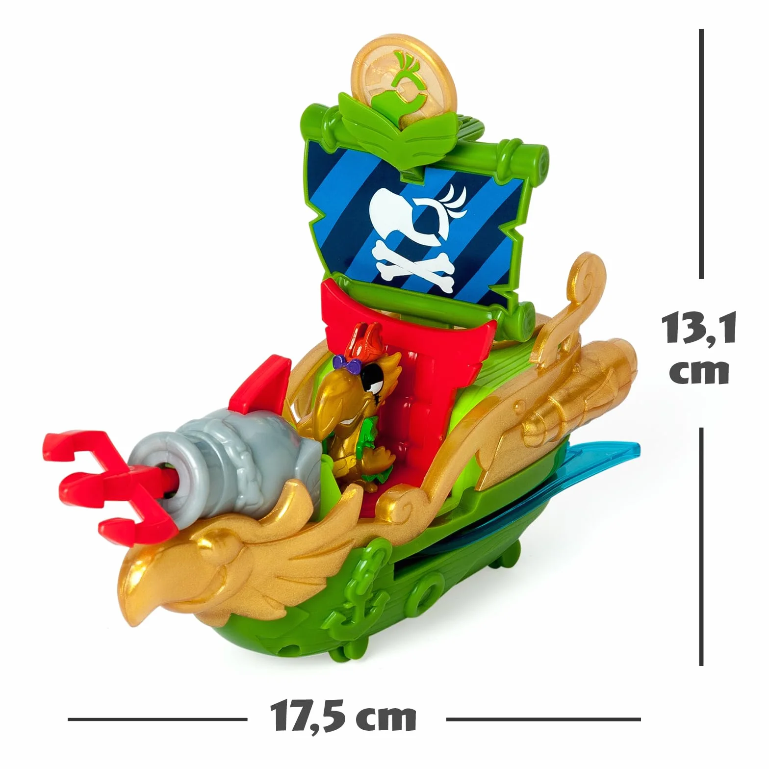 PIRATIX Adventure World Sky Hunter Barco Pirata Loro con Piratix Exclusivo y Tesoro