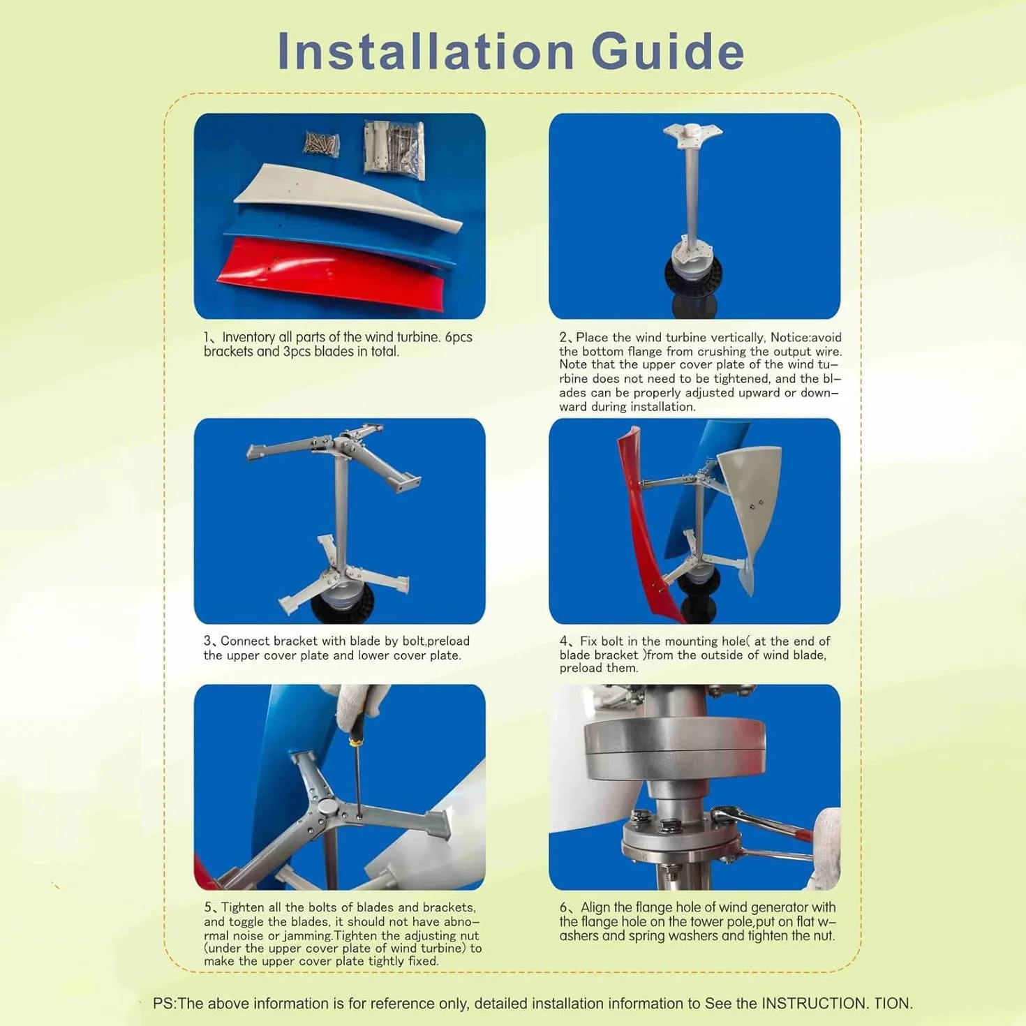 Kit Generador Viento Vertical Turbina Eólica 6000 W, Equipo Productor Electricidad Kit Energía Para El Hogar, Generador Energía De Eje Vertical De Ca Trifásico De 12 V, 24 V, 48 V Y 220 V,24V
