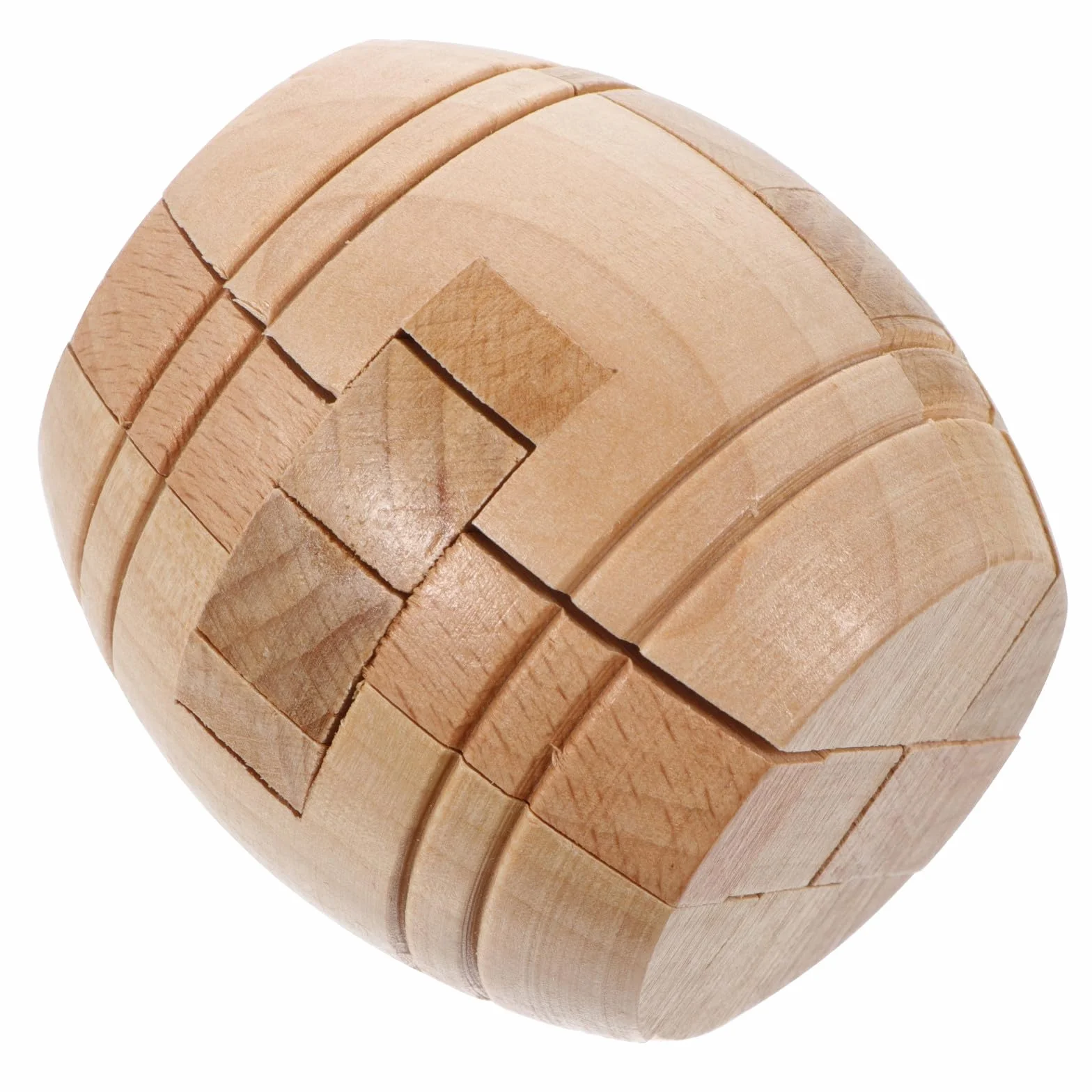 Juego de rompecabezas Luban Lock de madera natural 6 cm educativo para niños y adultos