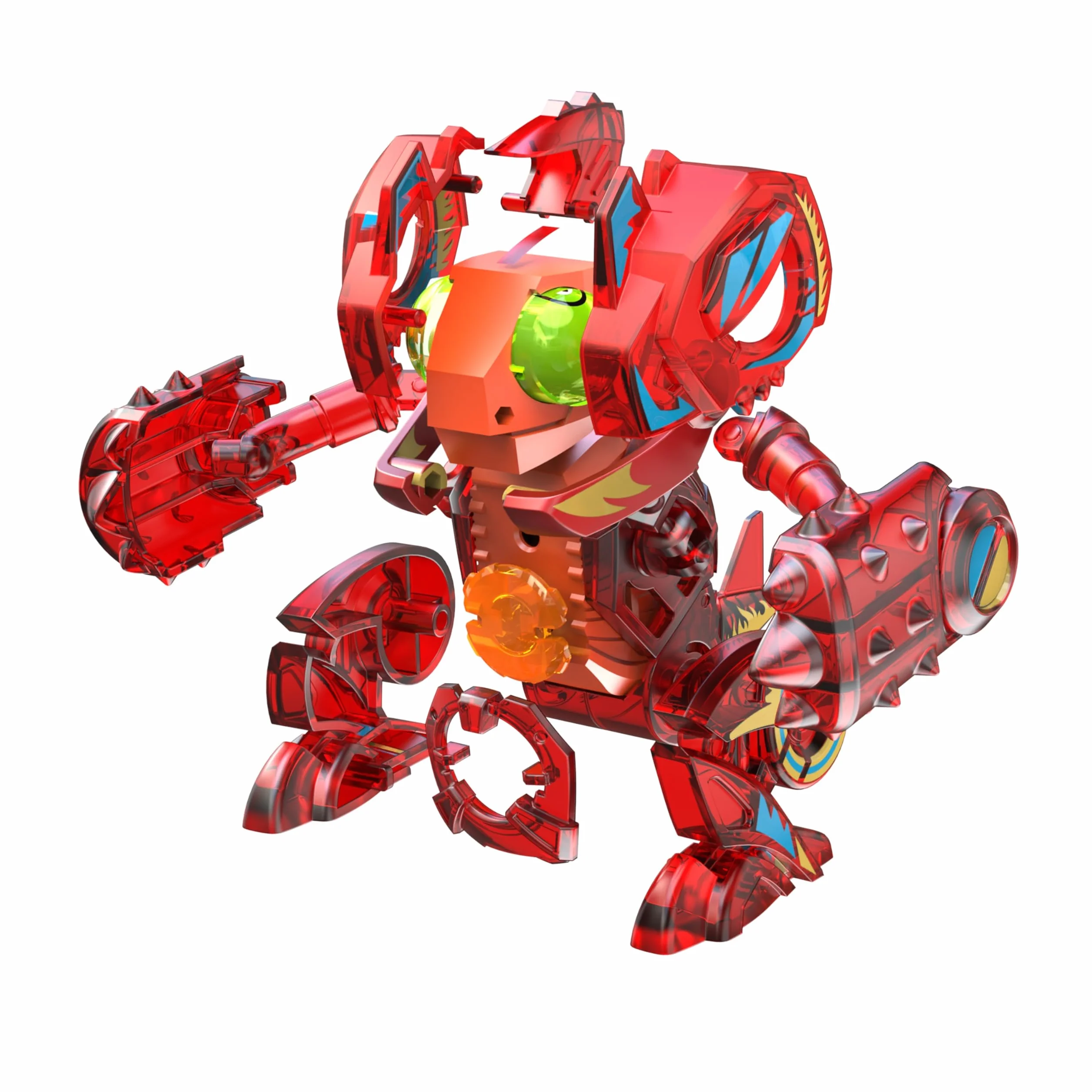 Bizak Biosaurus Kombat Estadio Arena Kombat, 2 criaturas electrónicas 9cm, 20 piezas, luces y sonidos, arena combate 4 jugadores