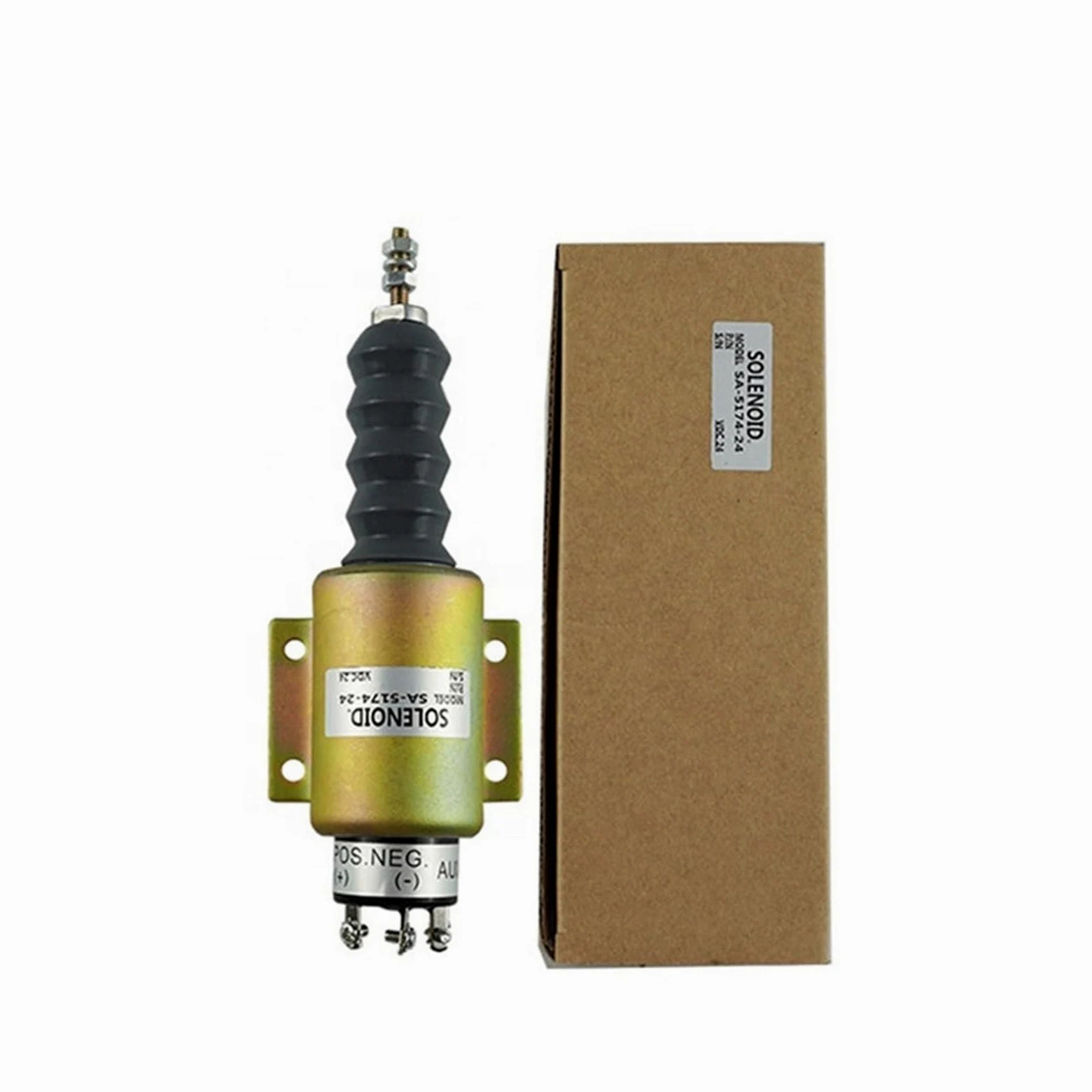 solenoides Solenoide de Parada de Apagado de Combustible de Bobina de Piezas de Motor diésel SA-5174-12 12V/24V SA-3838-24 (Color : 24V)